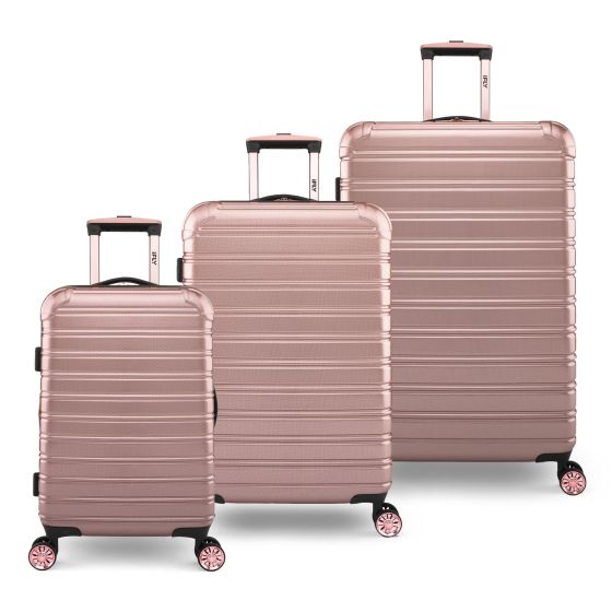 IFLY Set of 3 ABS Luggages - Rose Gold
