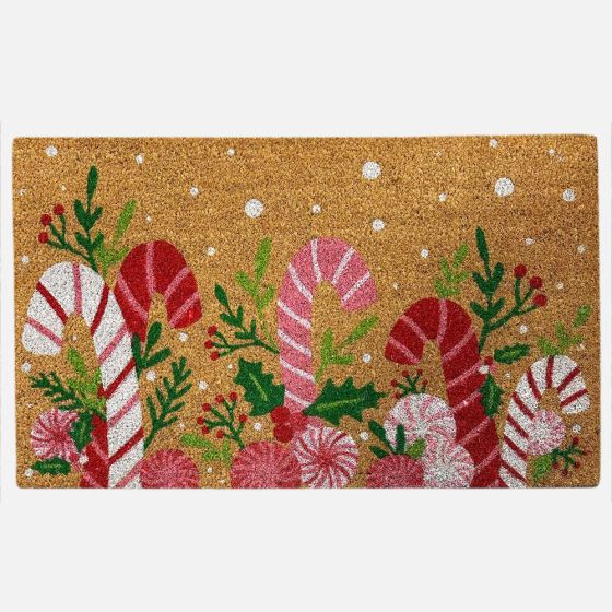 Tapis en coco - Bonbons à la menthe