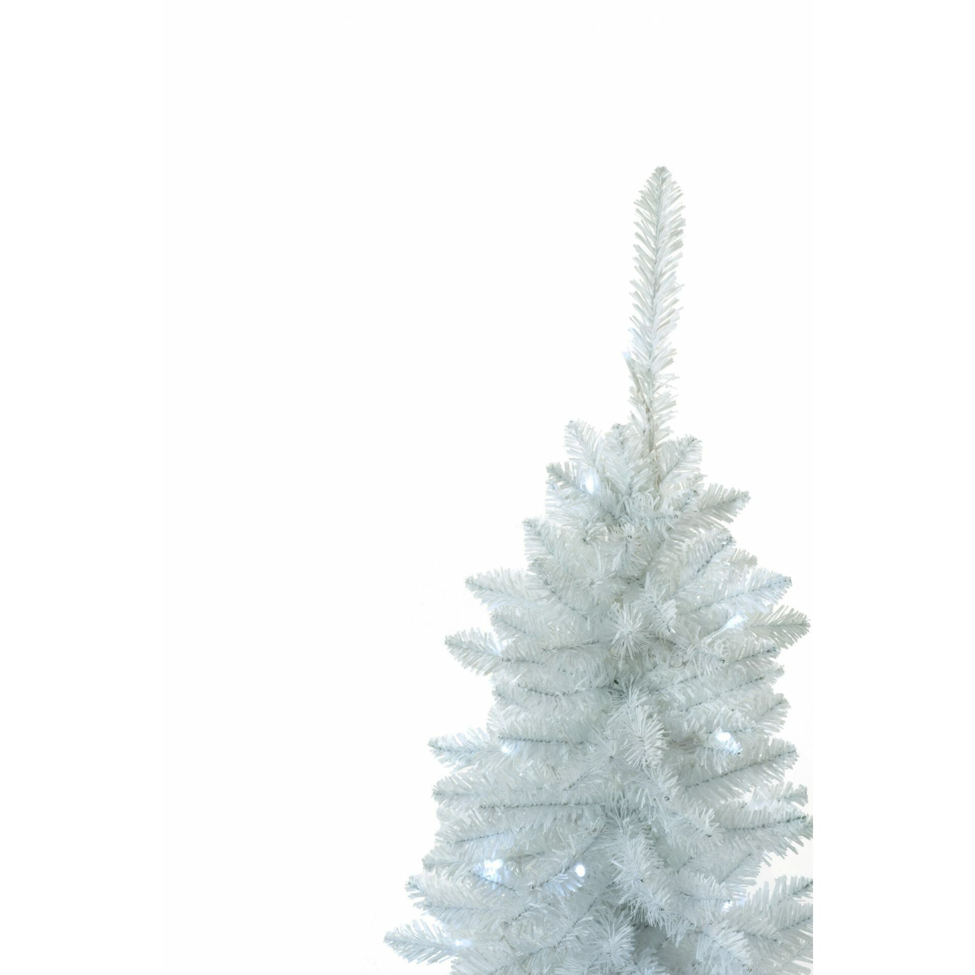 Sapin crayon en PVC blanc avec 420 branches et 130 lumières