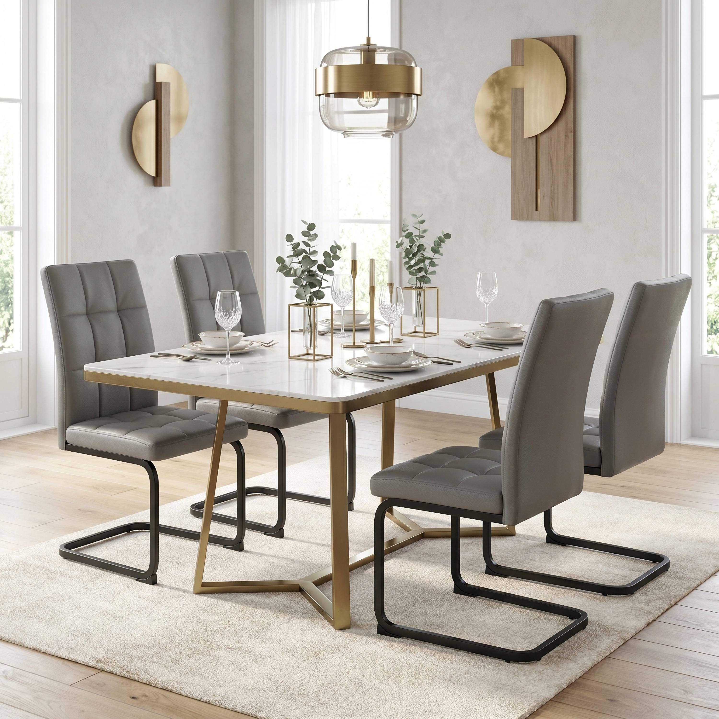 Dajah PU Dining Chairs, Set of 2