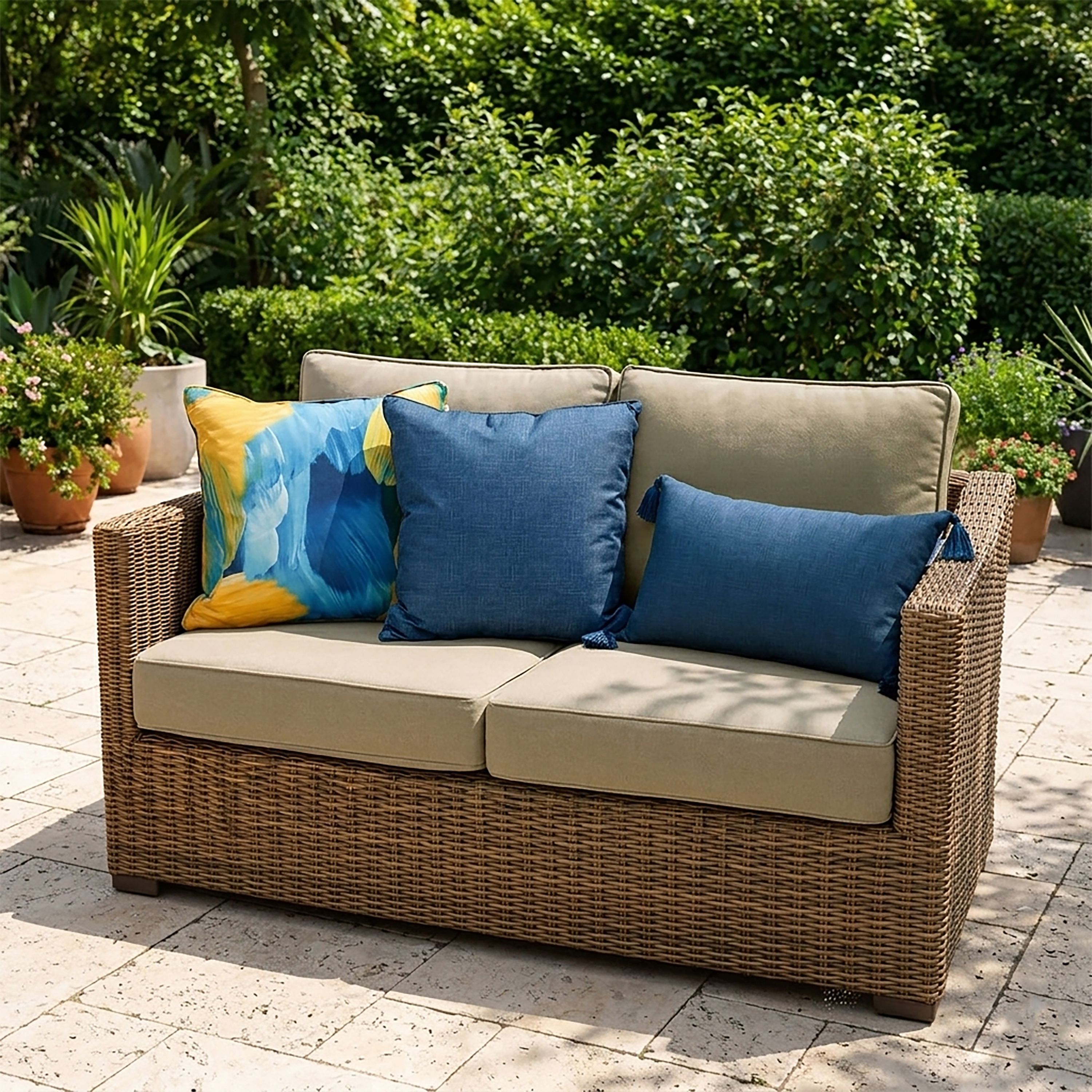 Azure Square Cushion