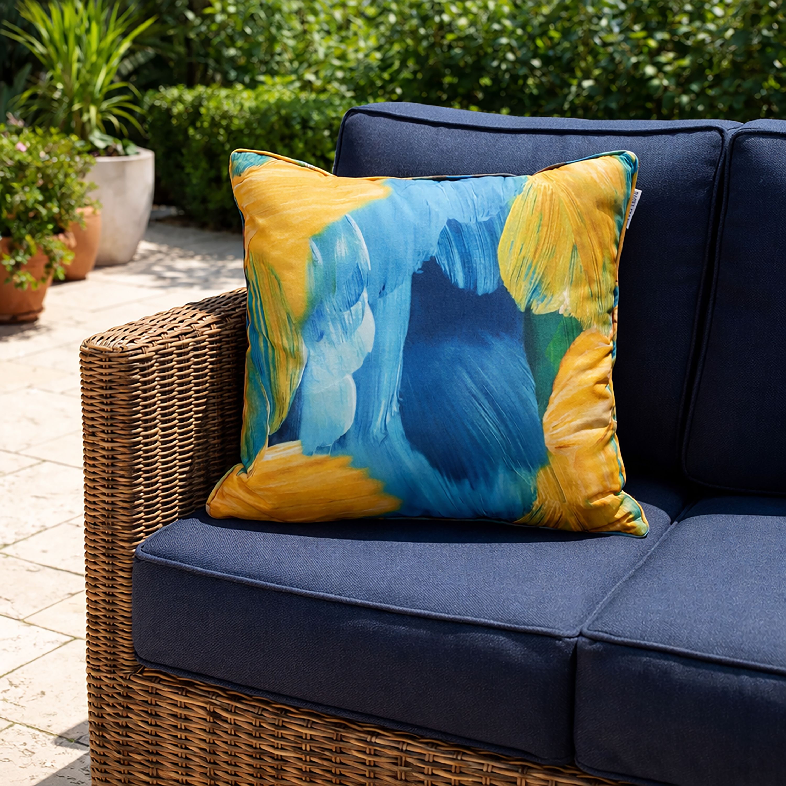 Azure Square Cushion