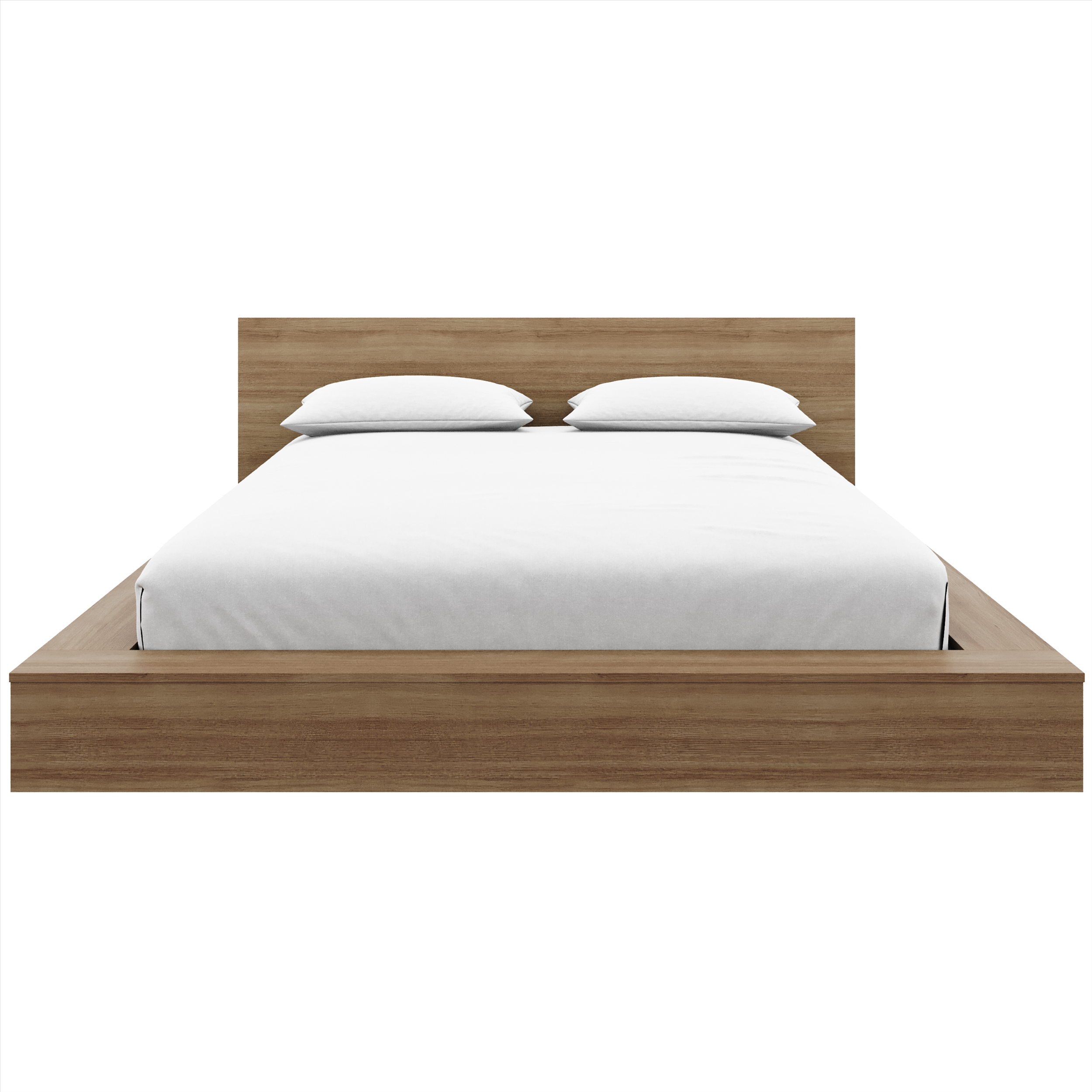 Kyle Low Platform Bed Set - Brown Oak