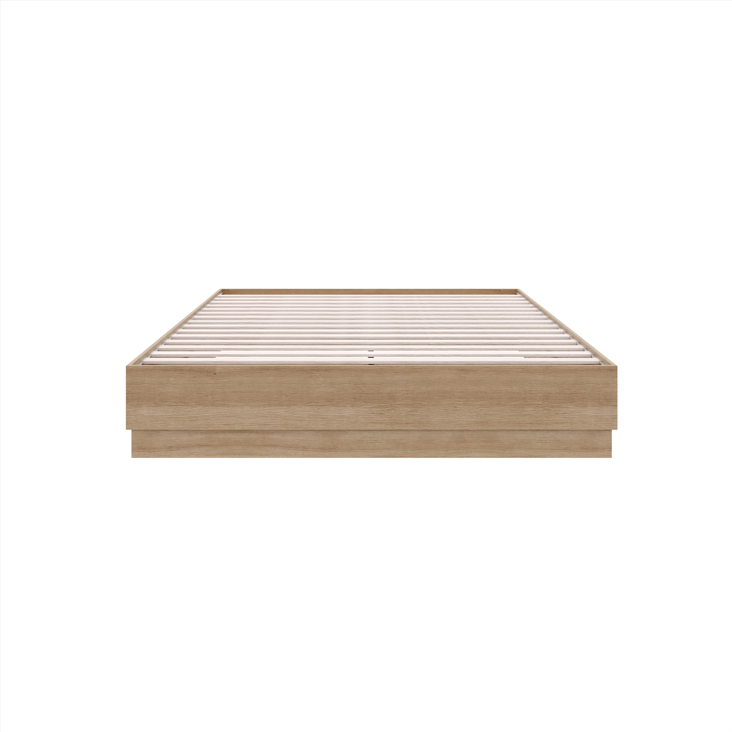Madrid Platform Bed Frame - Brown Oak
