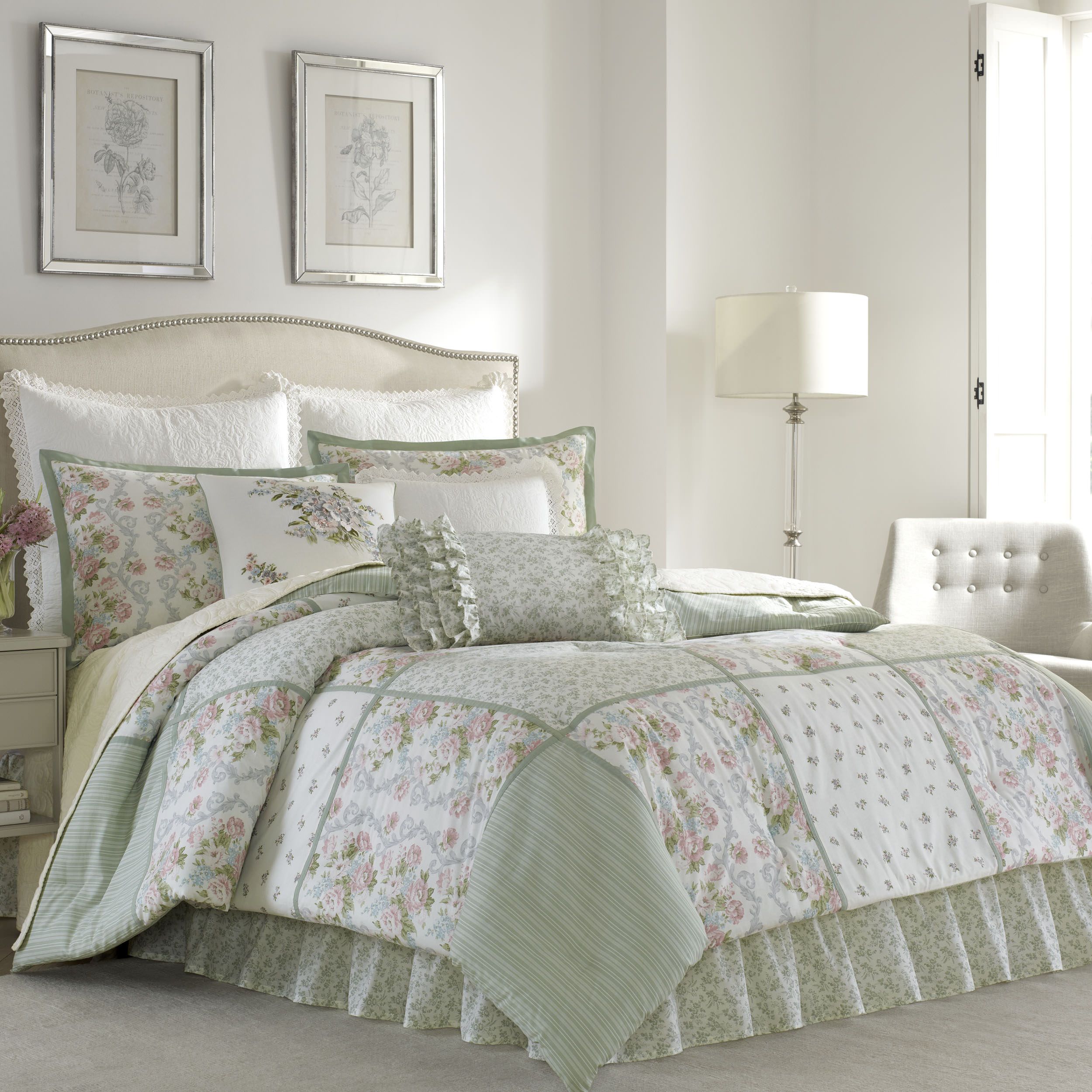 Laura Ashley Harper Ensemble de couette en coton