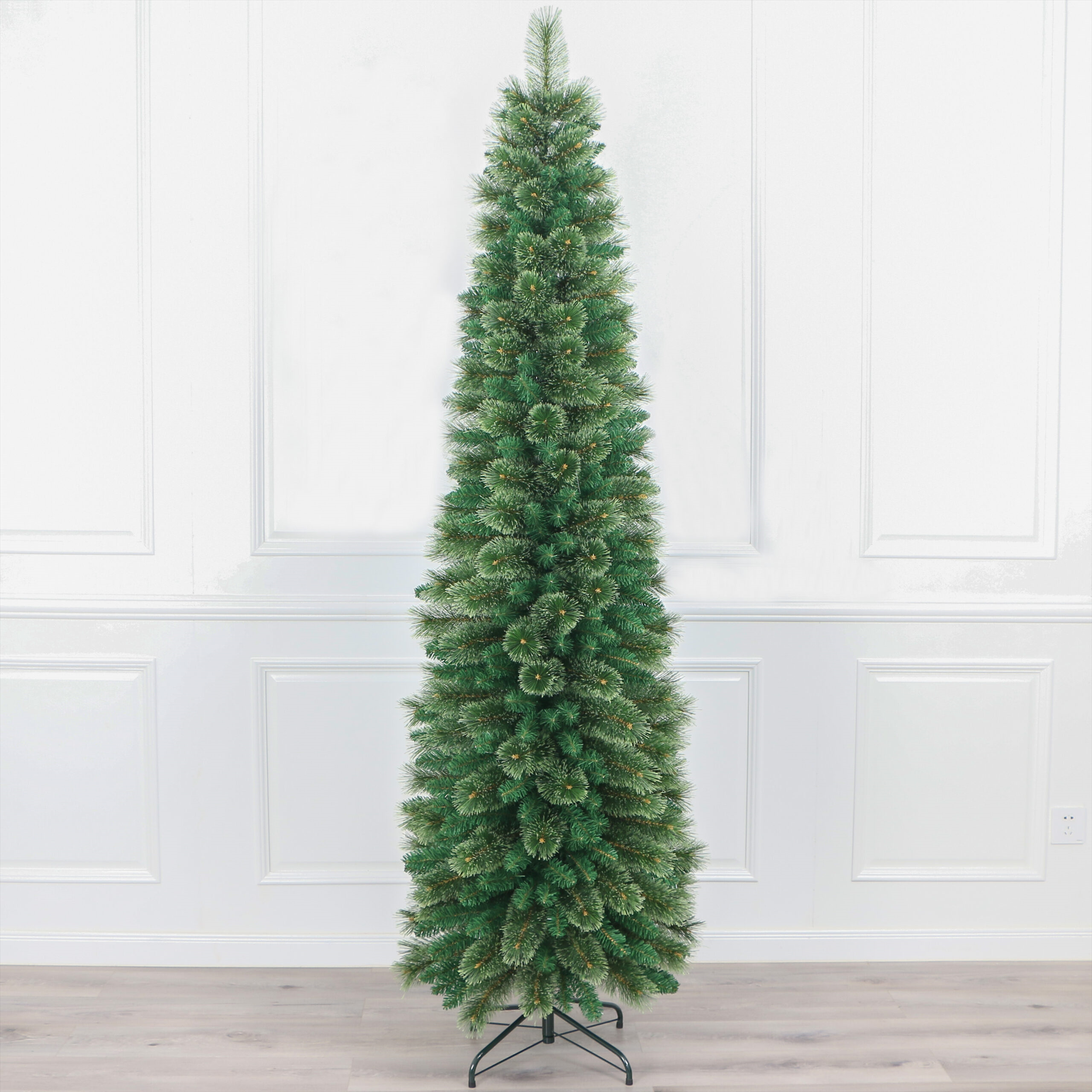 Green Pvc Fir Needle Warm White LED Pencil Tree