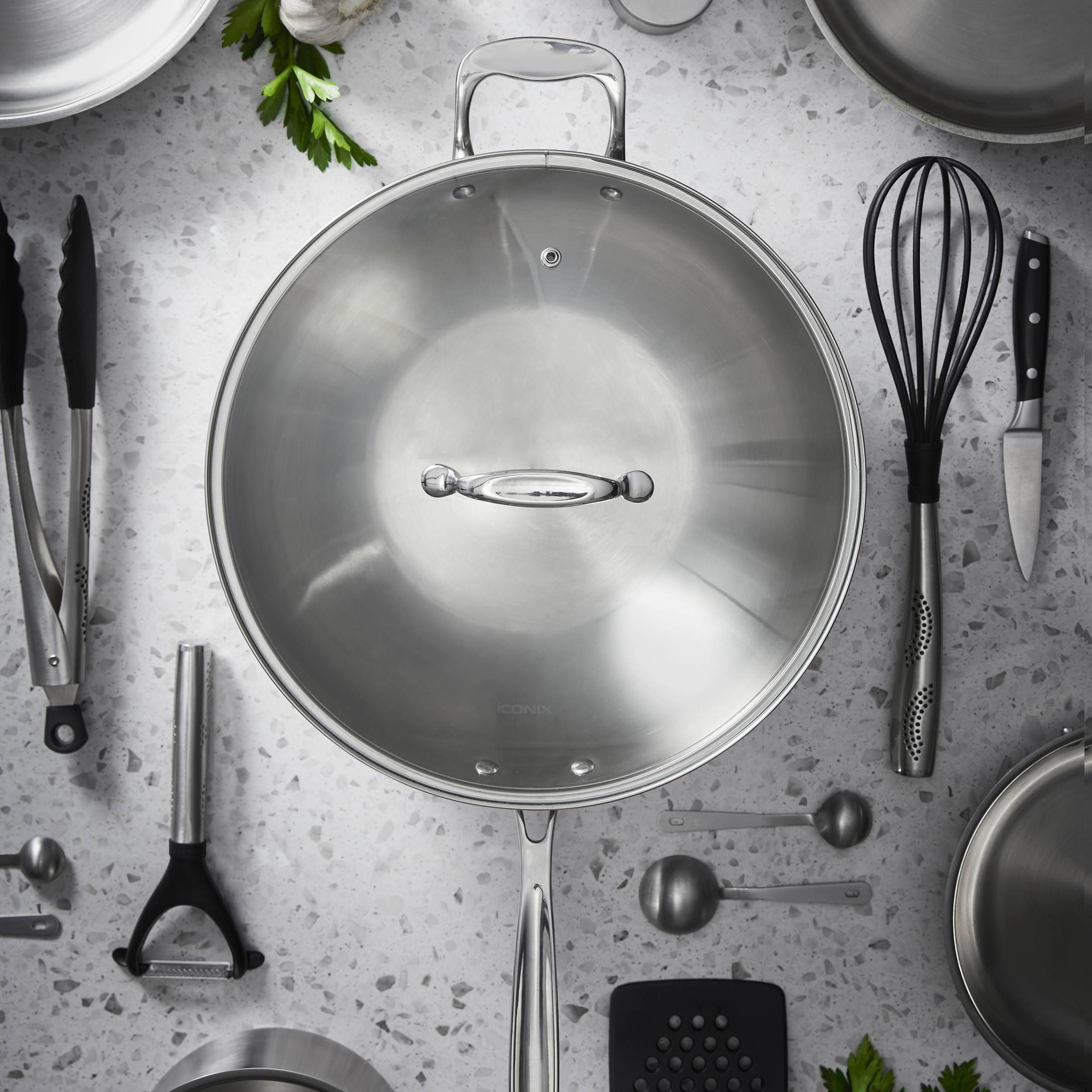 iconiX Wok avec couvercle 12,5 po