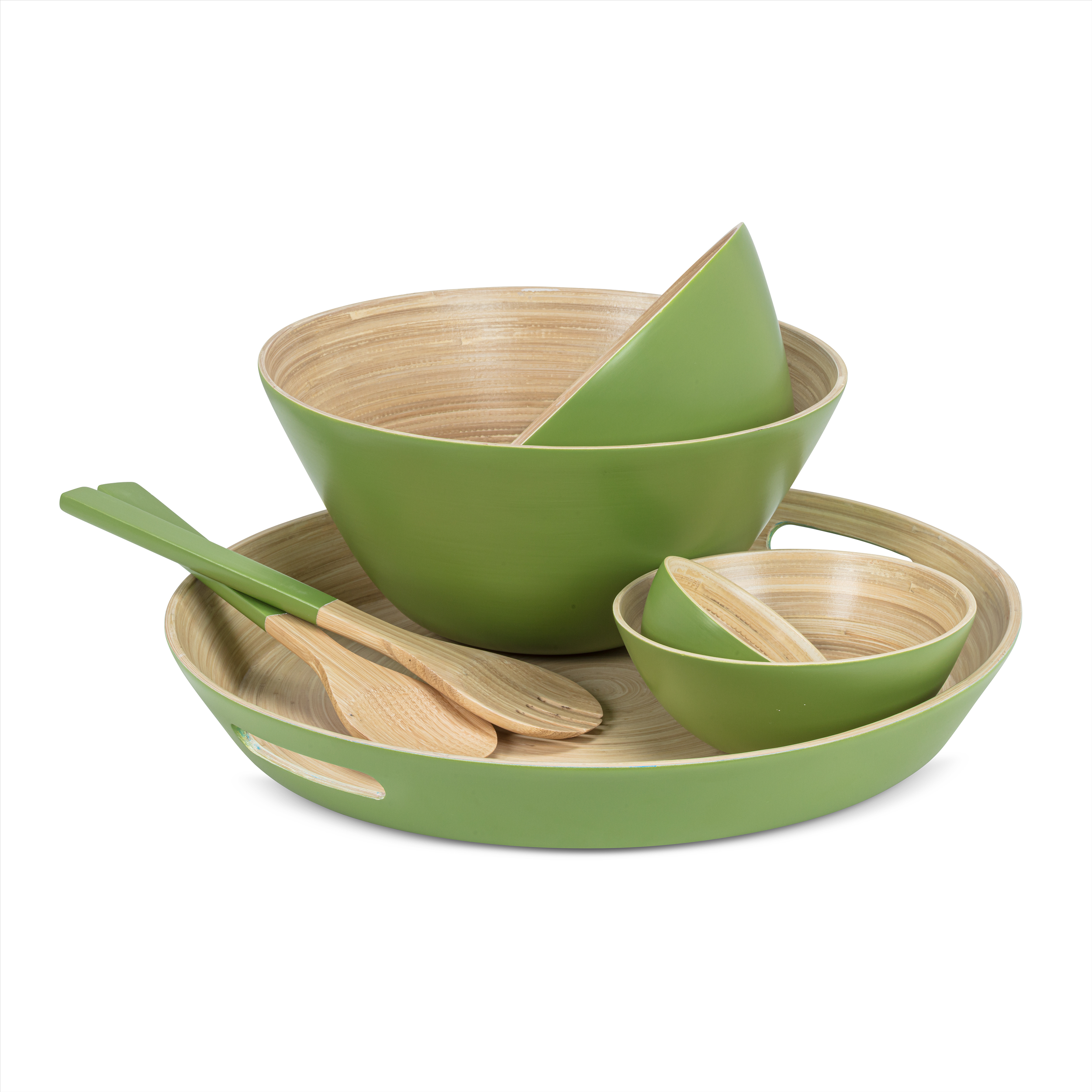 Round Tray with Handles 16.5" - Pink
