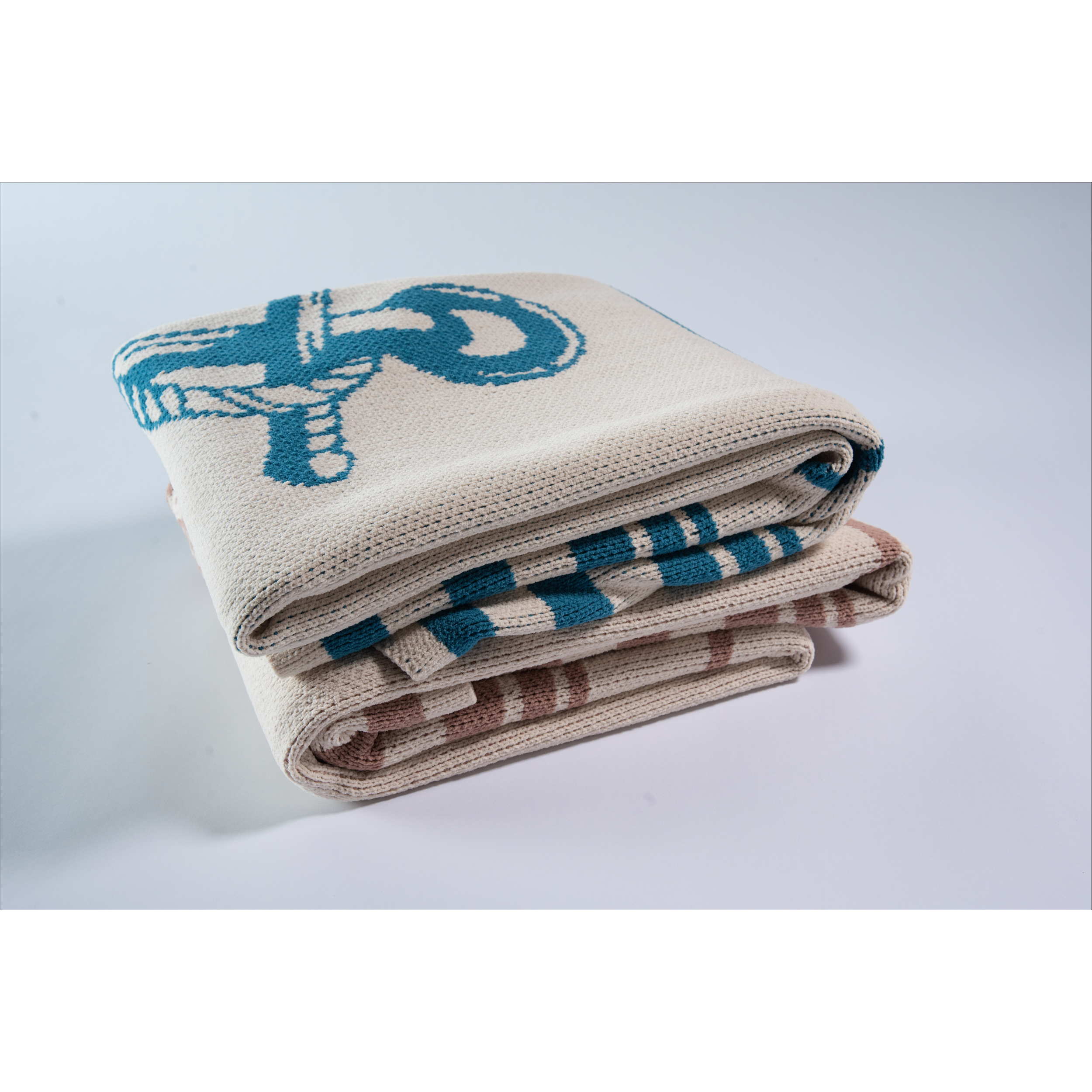 Jeté à motif d'ancre - Mocha