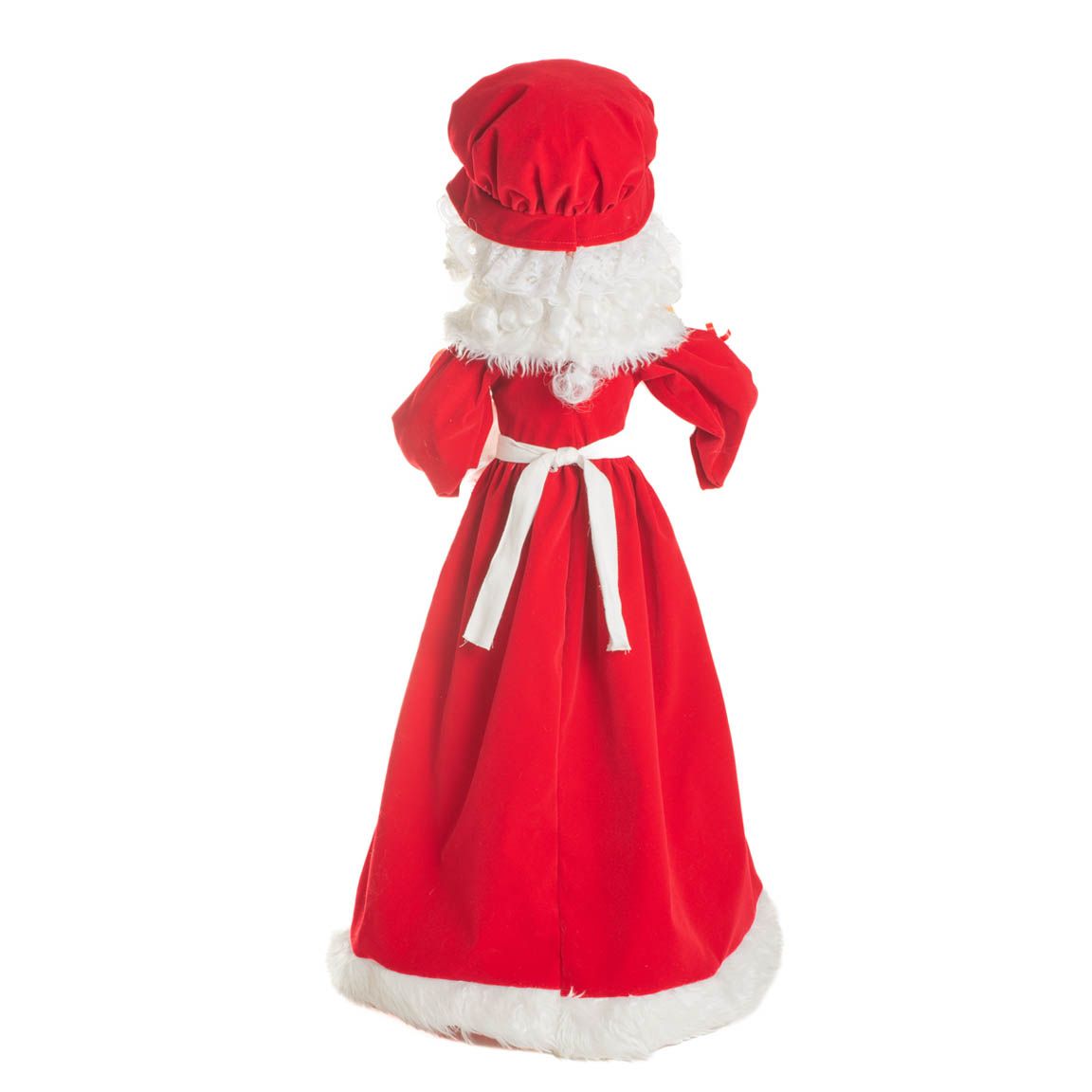 Figurine Mère Noël classique suspendue en rouge et blanc