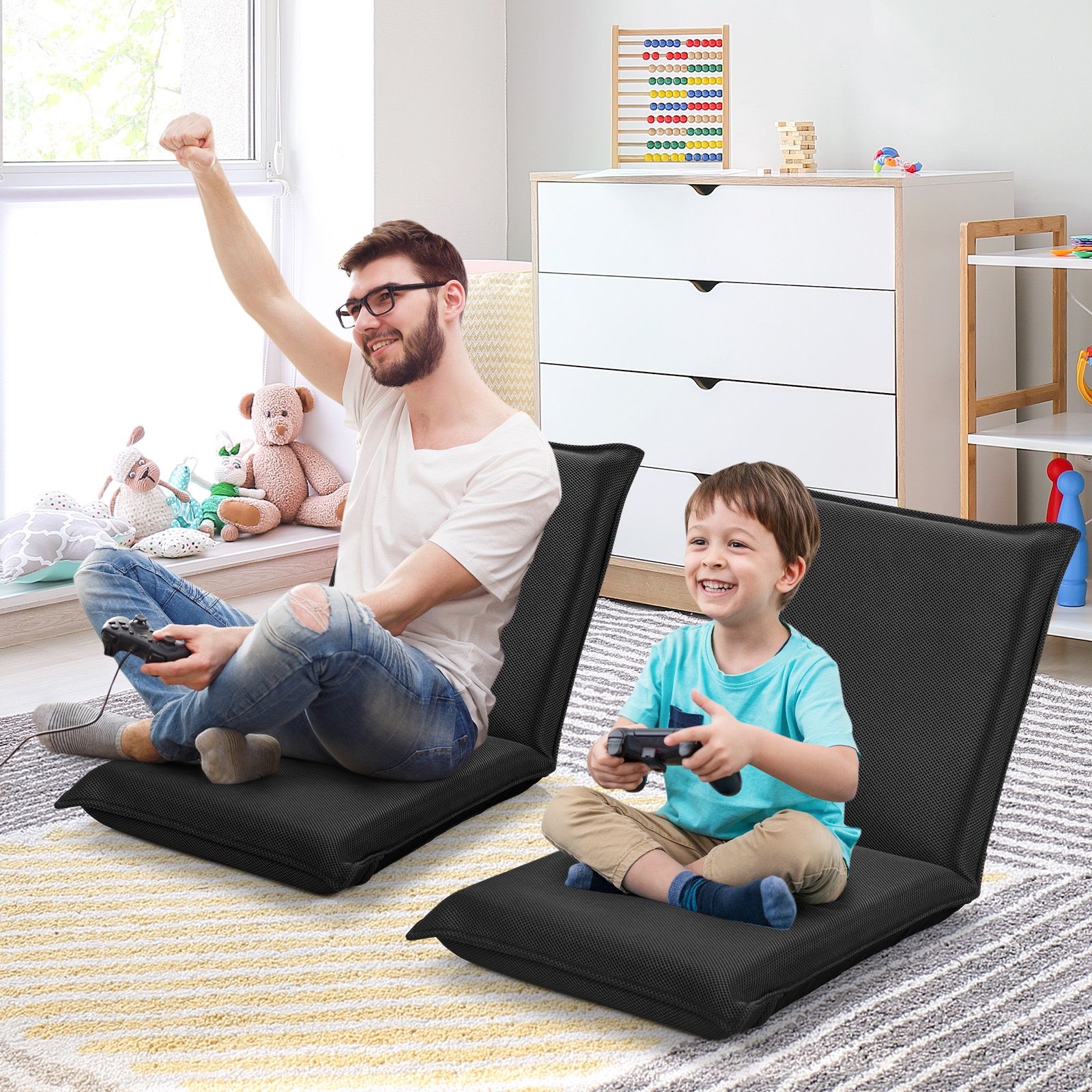 Fauteuil de sol pliable « Lazy Man » réglable en 6 positions