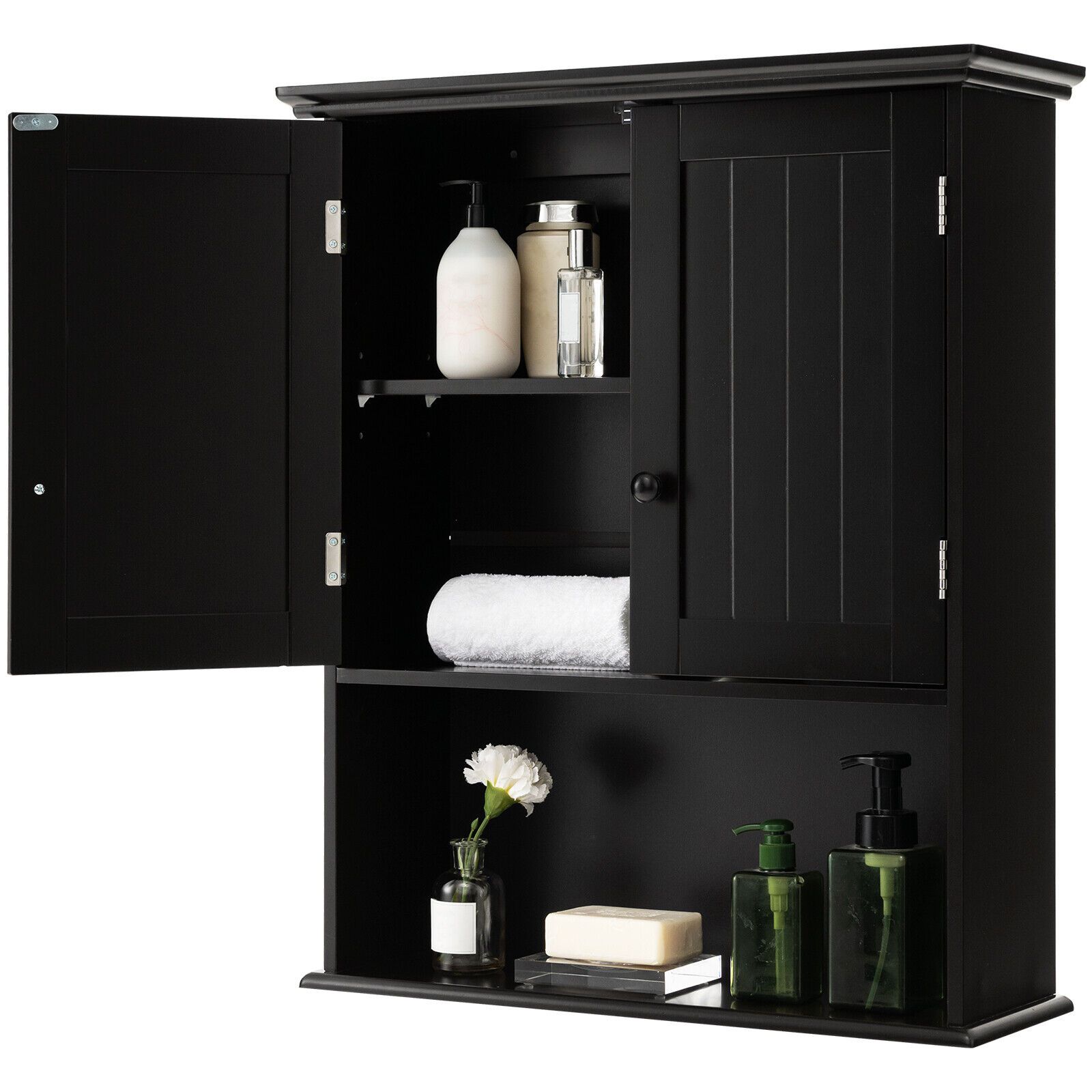 2-Door Wall Mount Bathroom Storage Cabinet