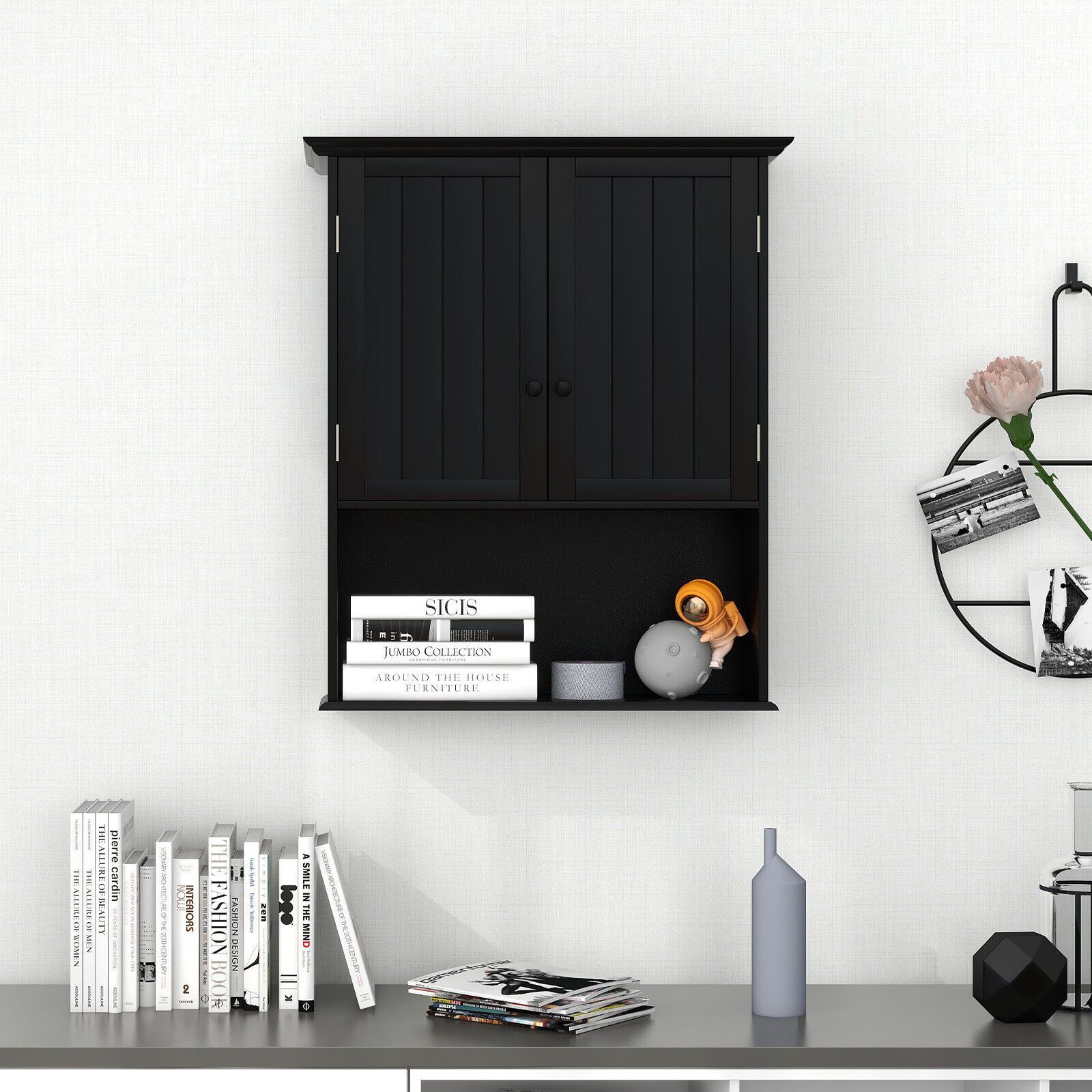 2-Door Wall Mount Bathroom Storage Cabinet