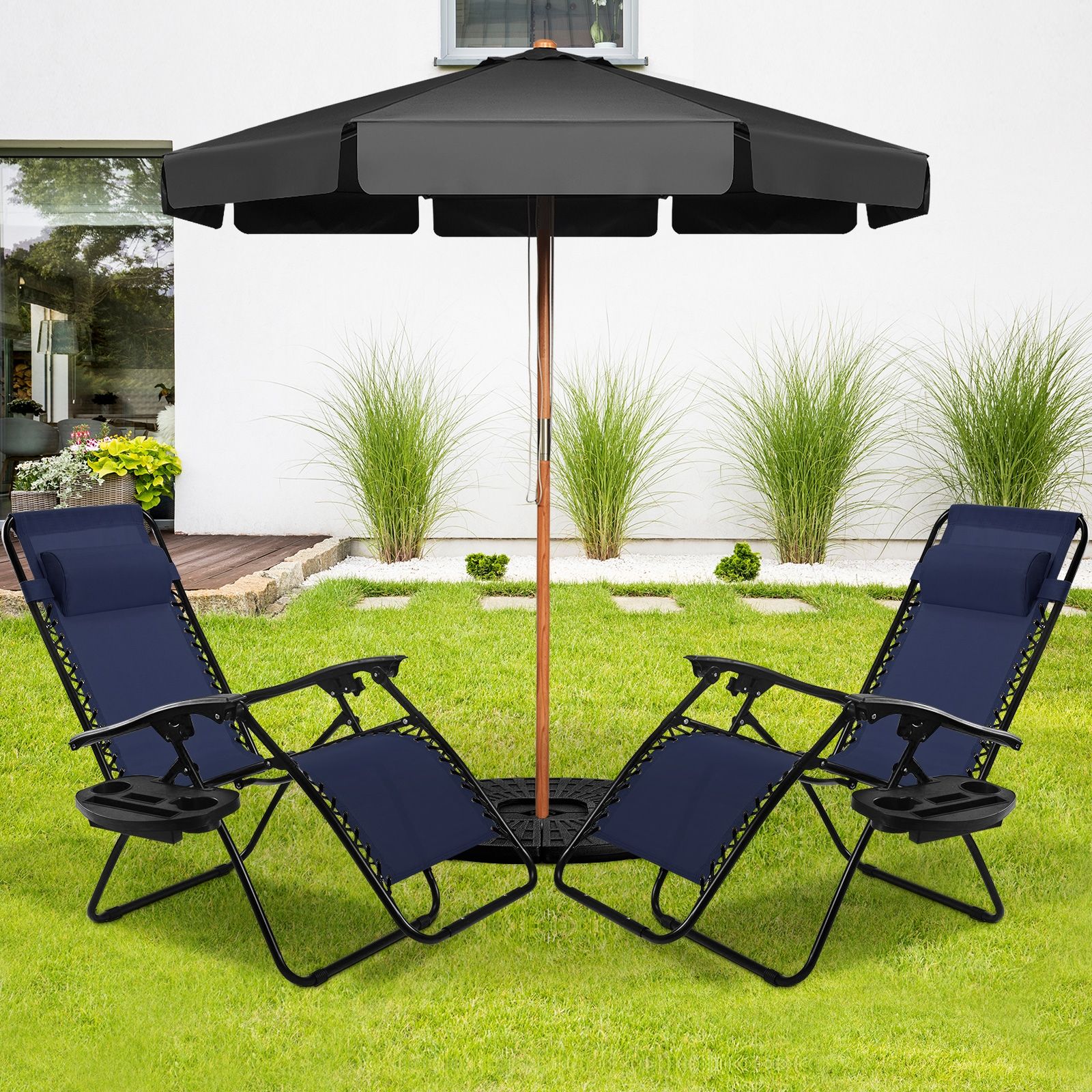 2-Piece Folding Lounge Chair, Zero Gravity