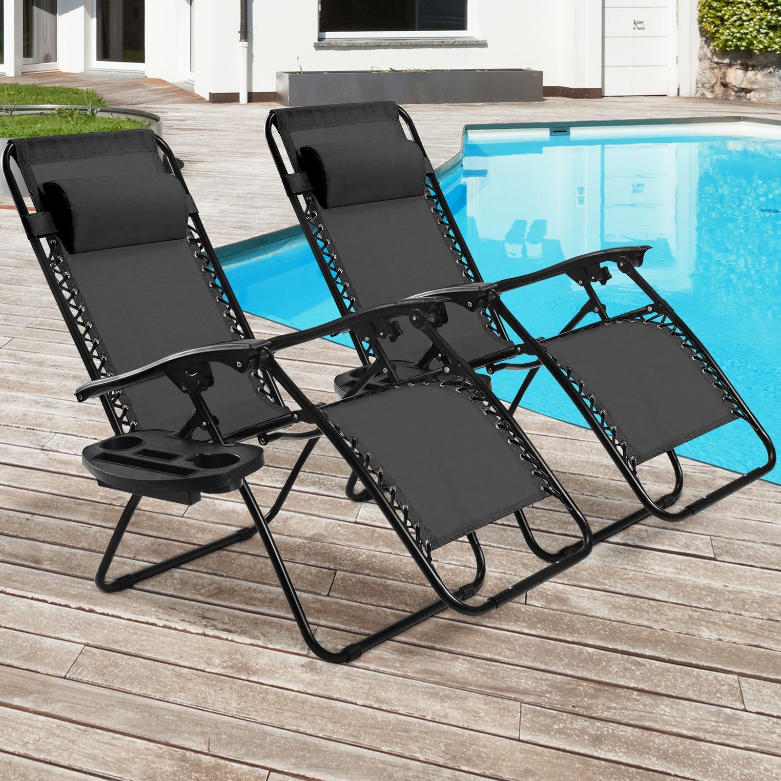 2-Piece Folding Lounge Chair, Zero Gravity