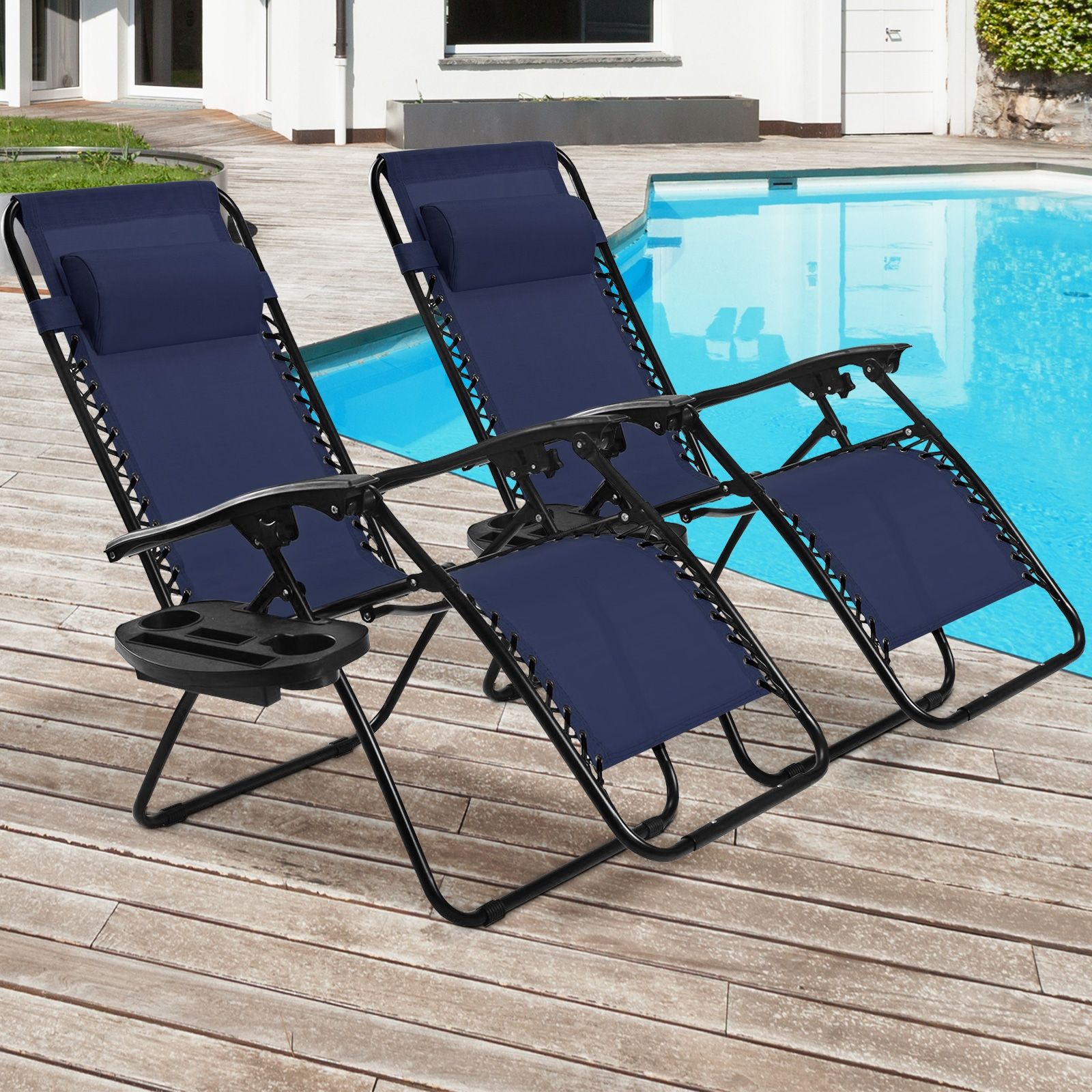 2-Piece Folding Lounge Chair, Zero Gravity