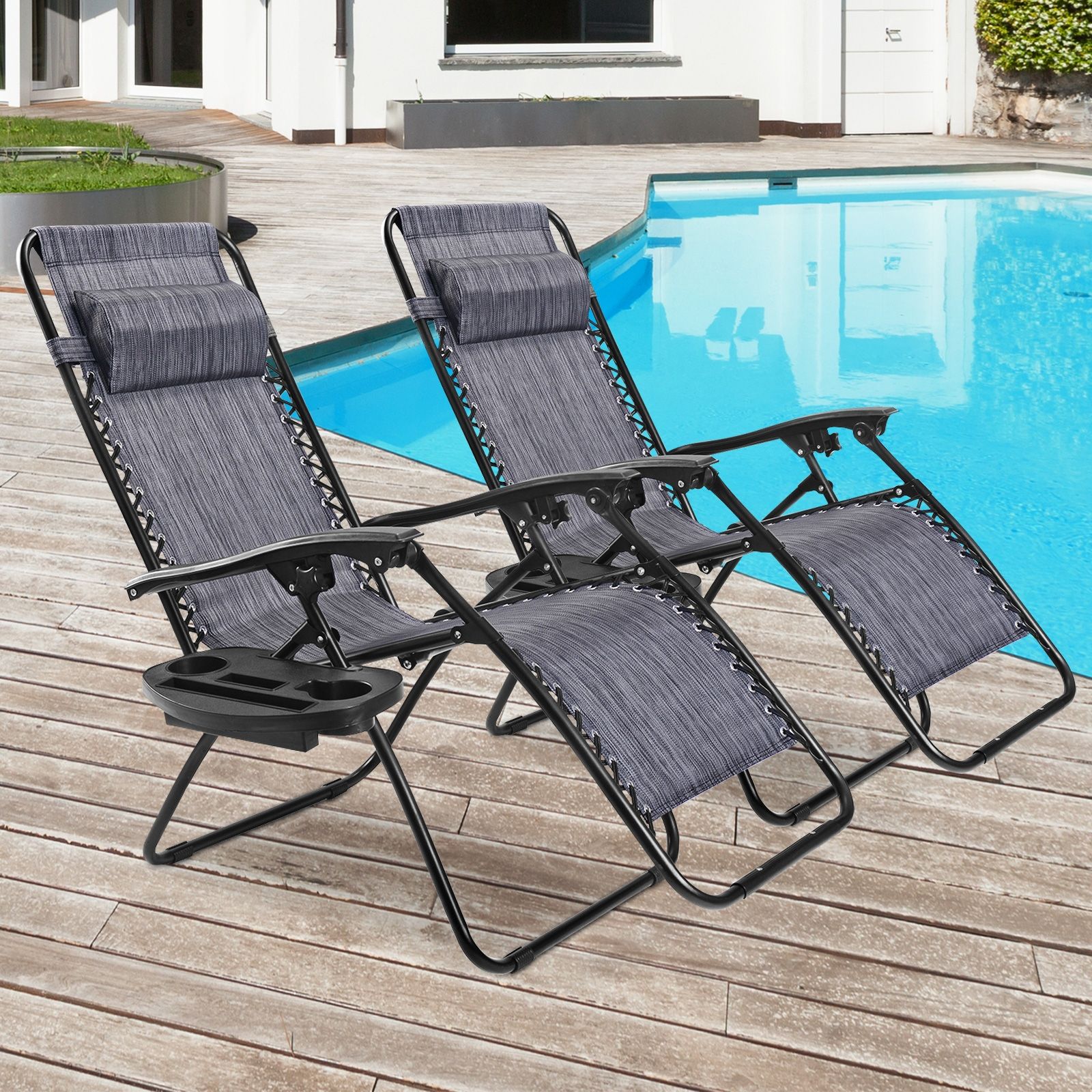 2-Piece Folding Lounge Chair, Zero Gravity