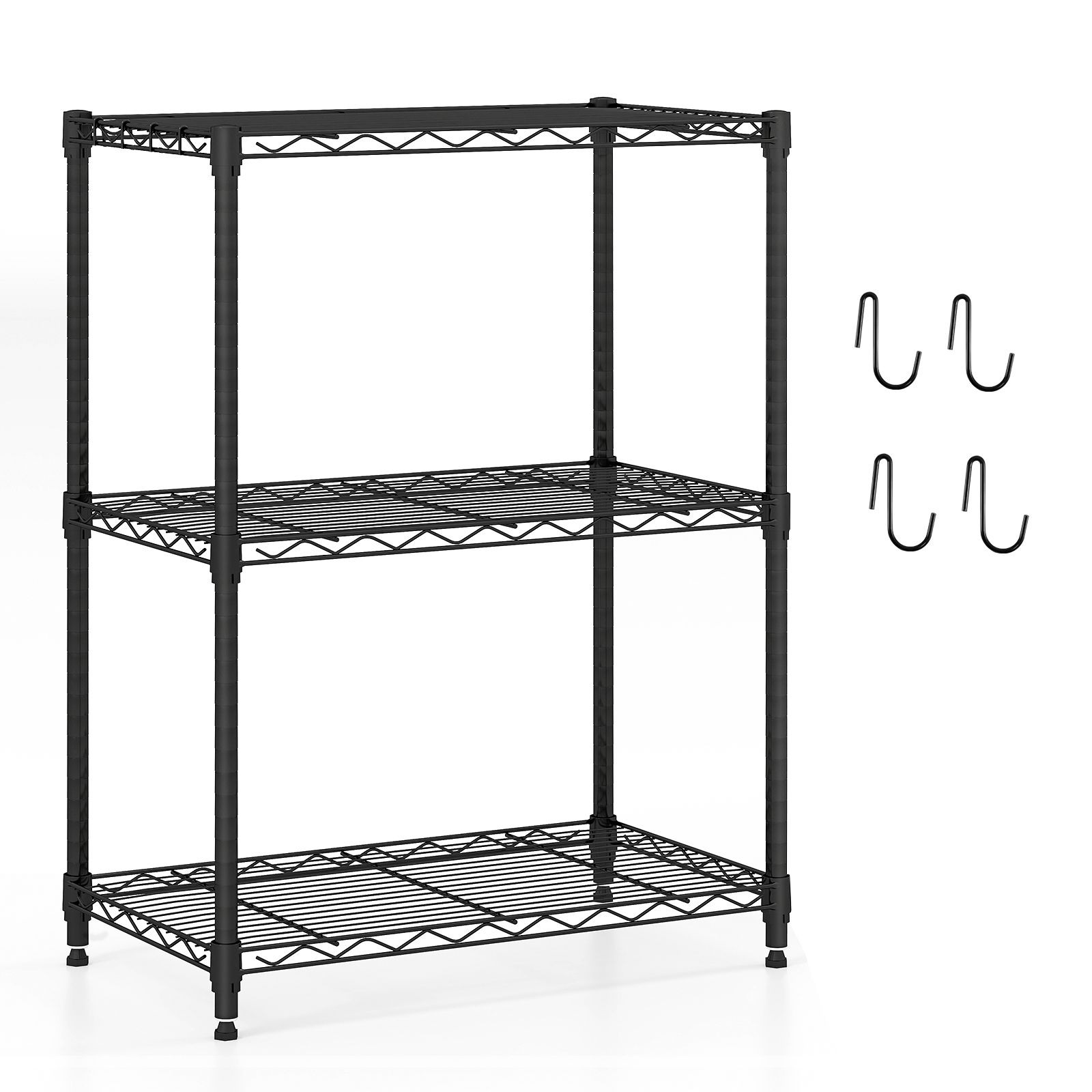 Tier Metal Storage Shelving Unit, V-Shaped Wire Rack and lbs Capacity