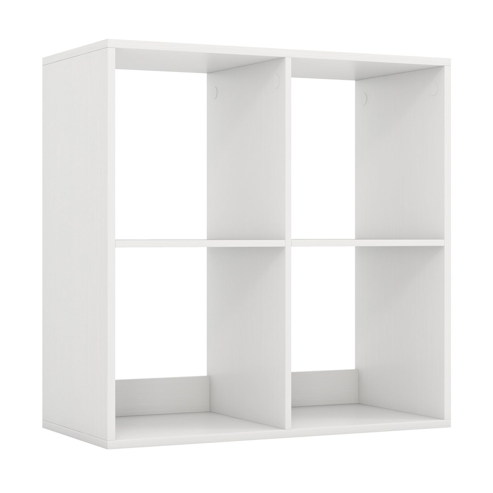 Bibliothèque à 4 cubes, barrière arrière pour salon ou chambre - Blanc