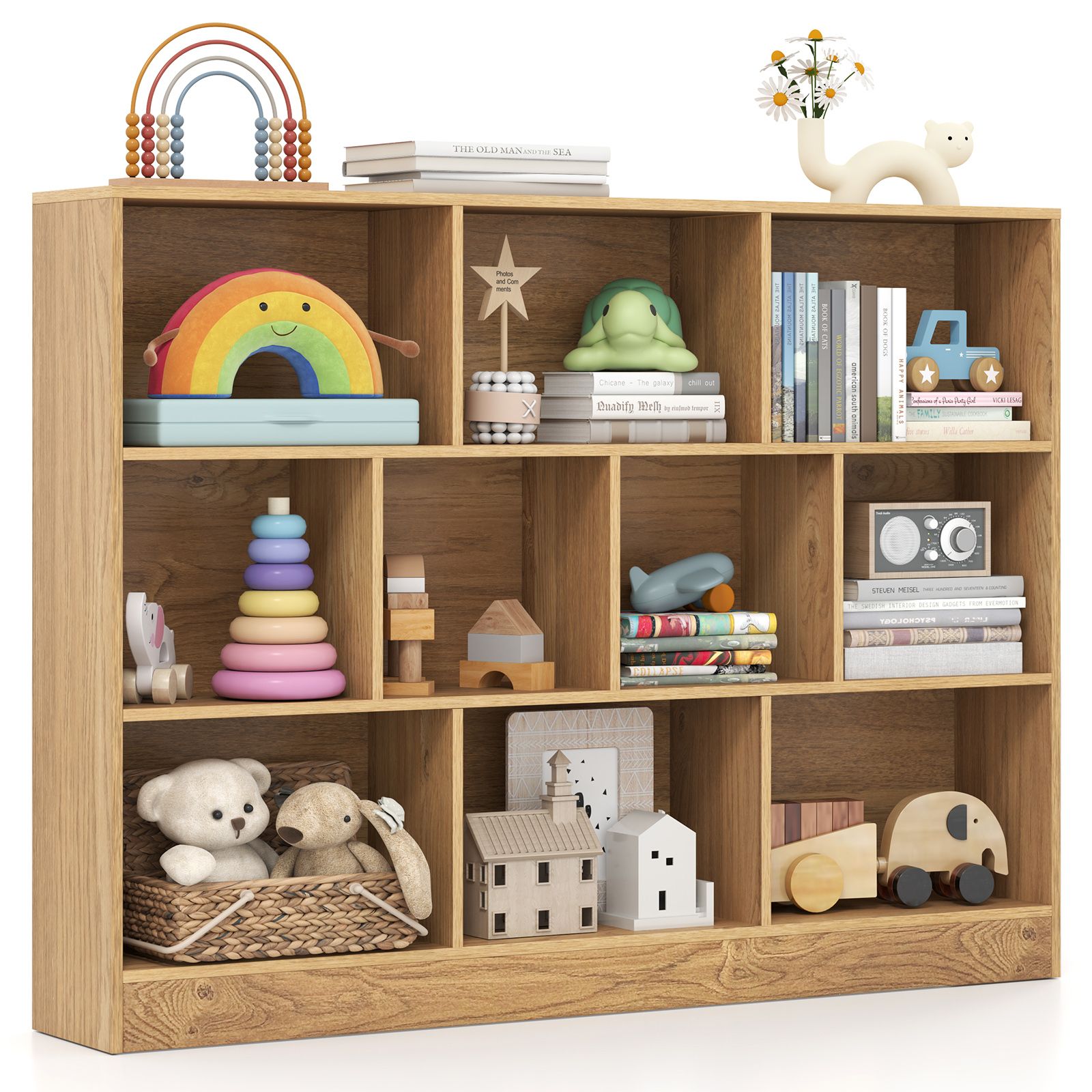 41" Wooden Toy Storage Organizer