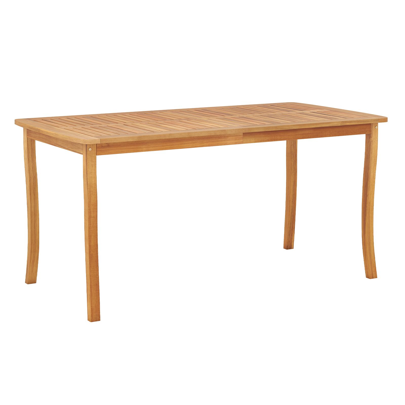 63" Outdoor Dining Table, Umbrella Hole Farmhouse Bistro Dinette Furniture