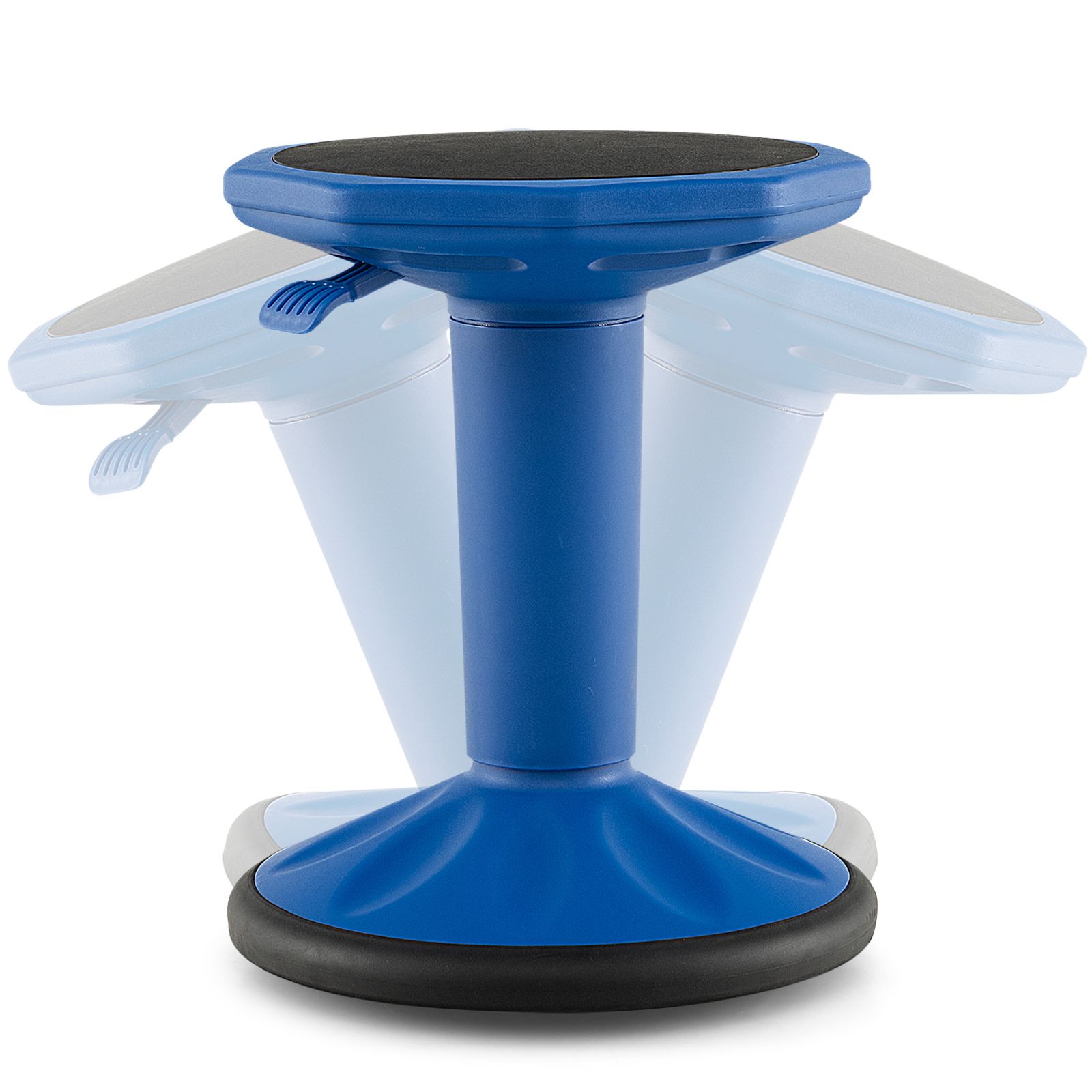 Adjustable-Height Wobble Chair Active Learning Stool, For Office Stand Up Desk - Navy