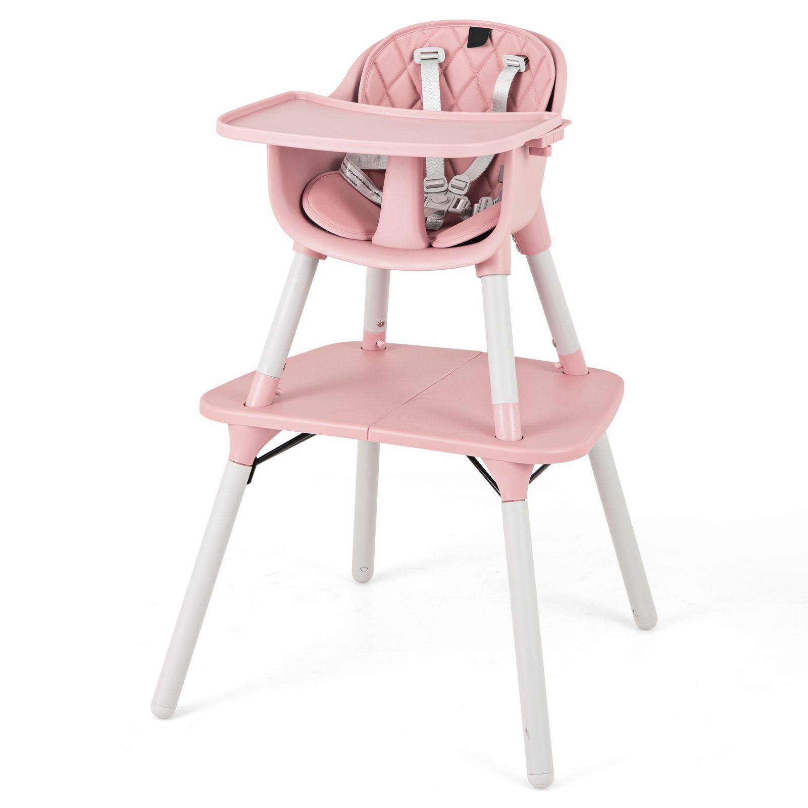 Ensemble table et chaise convertible 4 en 1 pour bébé tout-petit, coussin PU