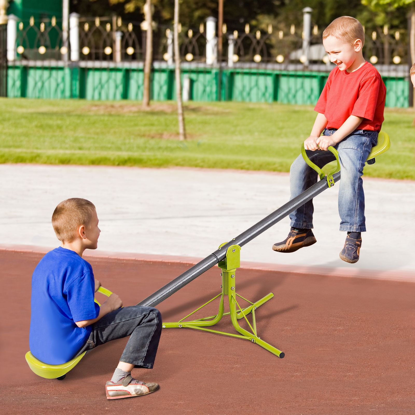 Balançoire pivotante pour enfants, Ensemble de jeu d'extérieur pour 2 enfants