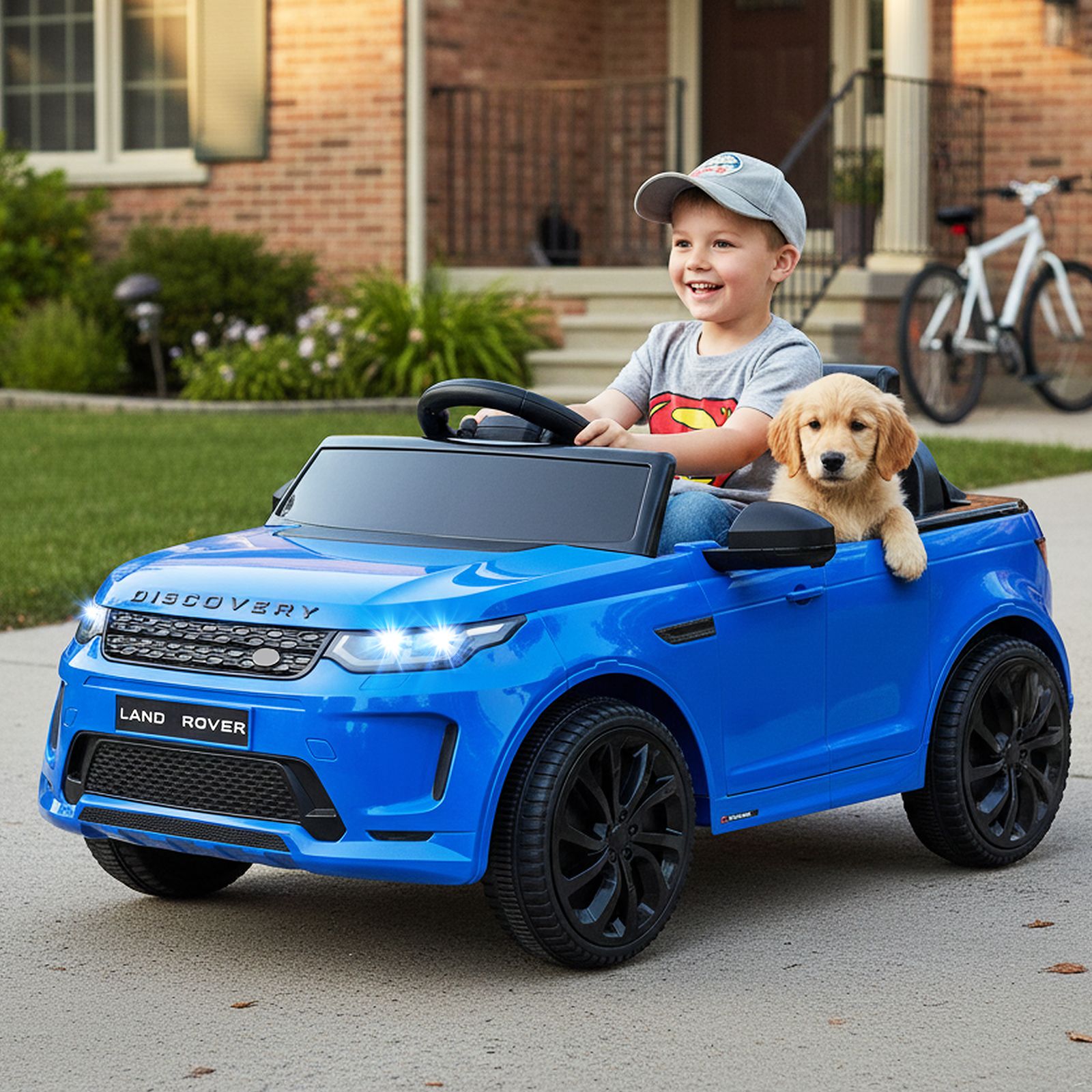 Voiture électrique pour enfants Land Rover sous licence, alimentée par une batterie 12 V