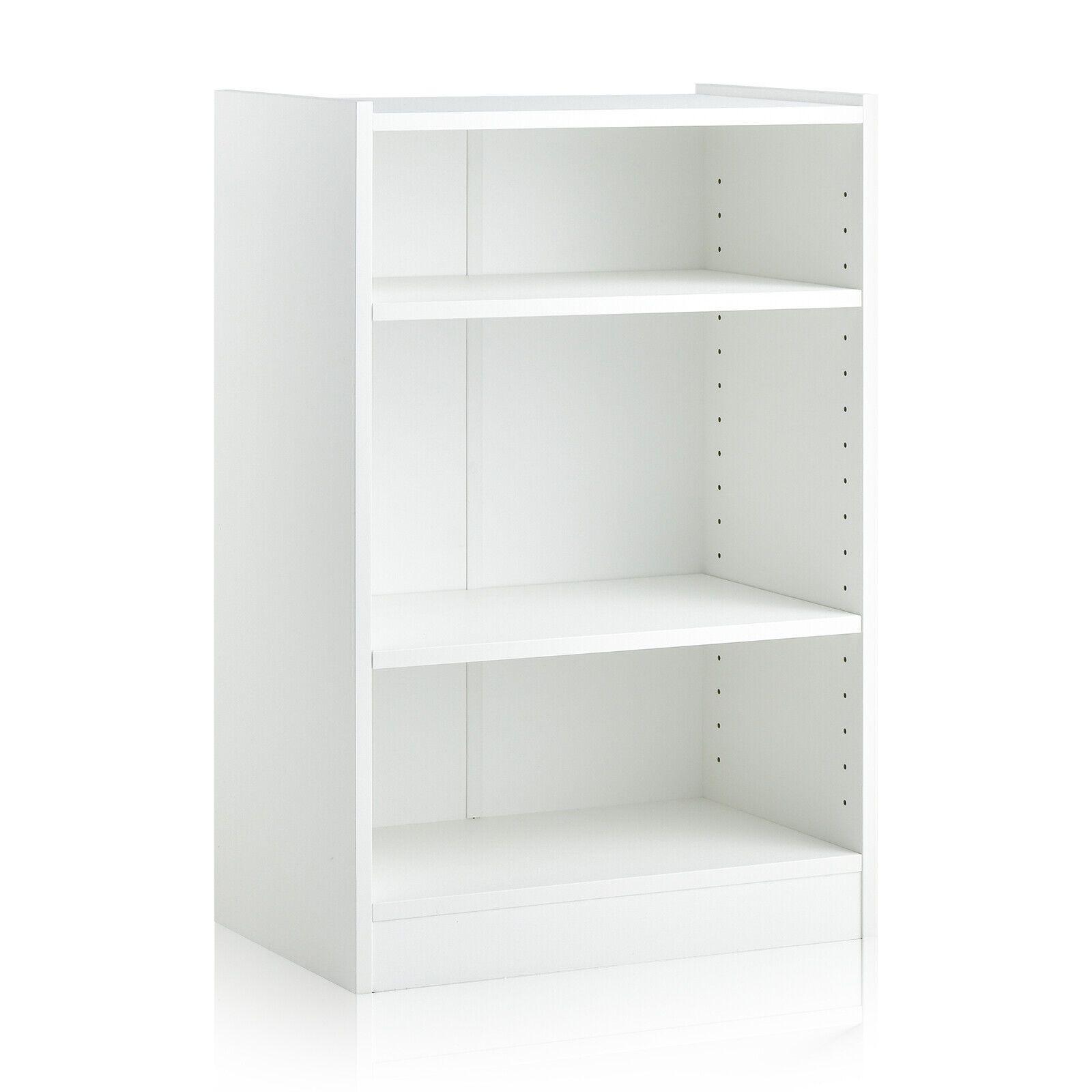 3-Tier Bookcase Display with Adjustable Shelves