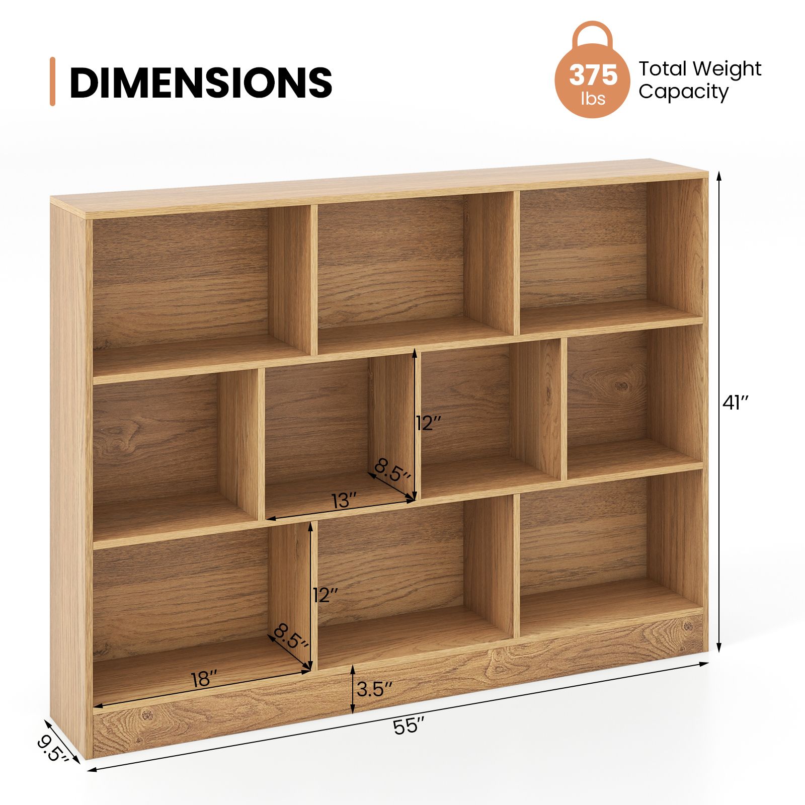 Meuble de rangement en bois 104 cm pour jouets