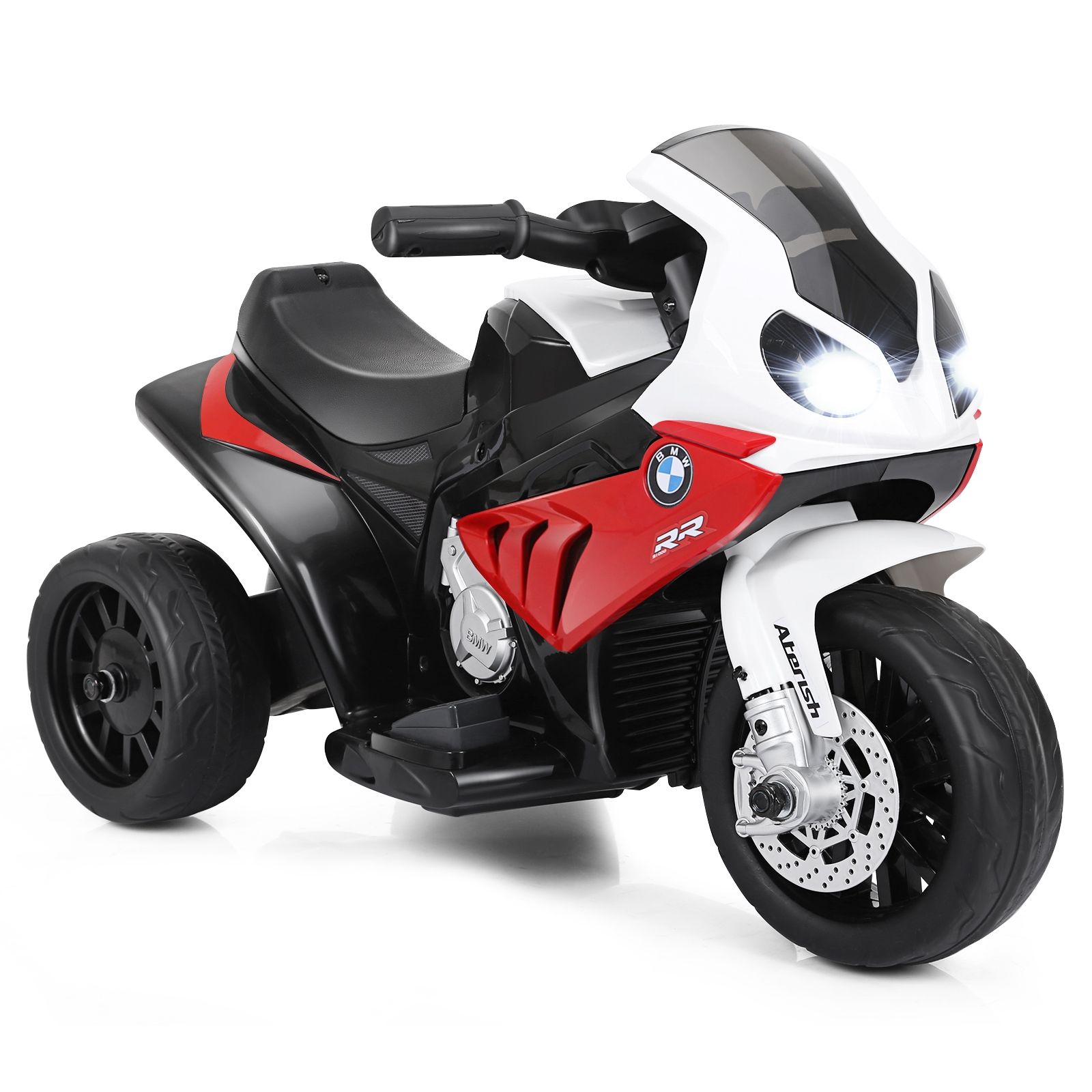 6V Kids 3 Wheels Riding BMW Licensed Electric Motorcycle - Red