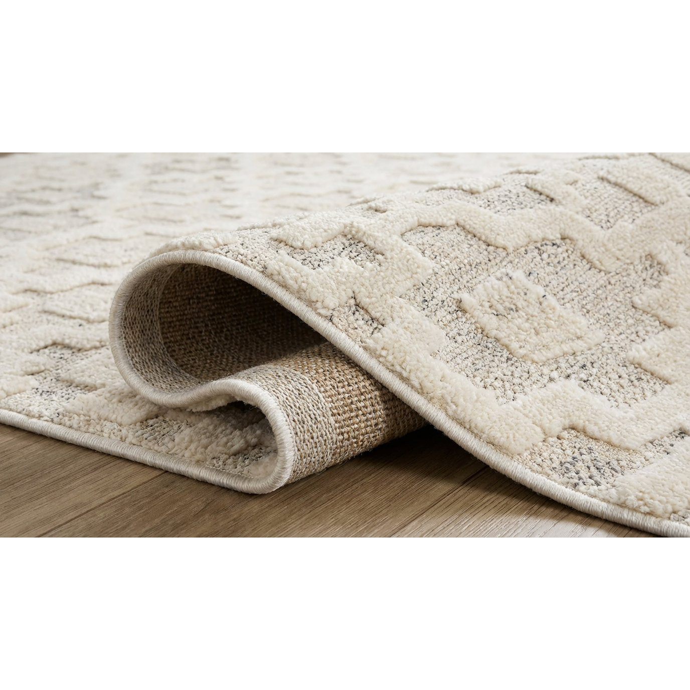 Talis Geometric Contemporary Indoor Doormat Rug, Beige