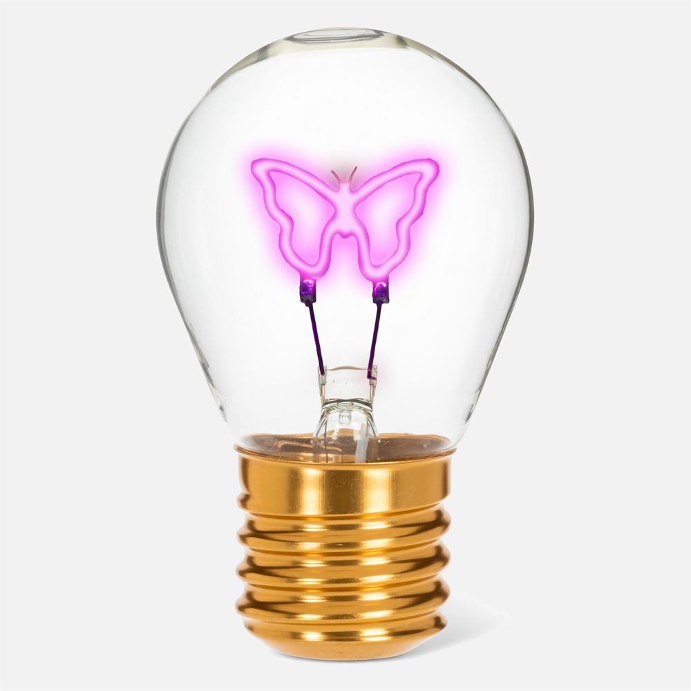 Ampoule à DEL néon Papillon - Rose