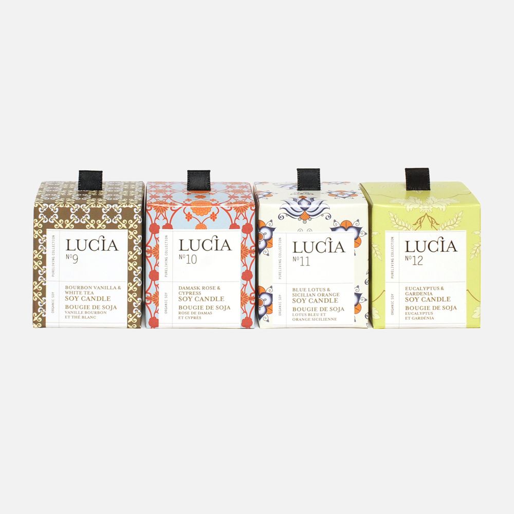 Lucia Scented Candles, Assorted Set of 4