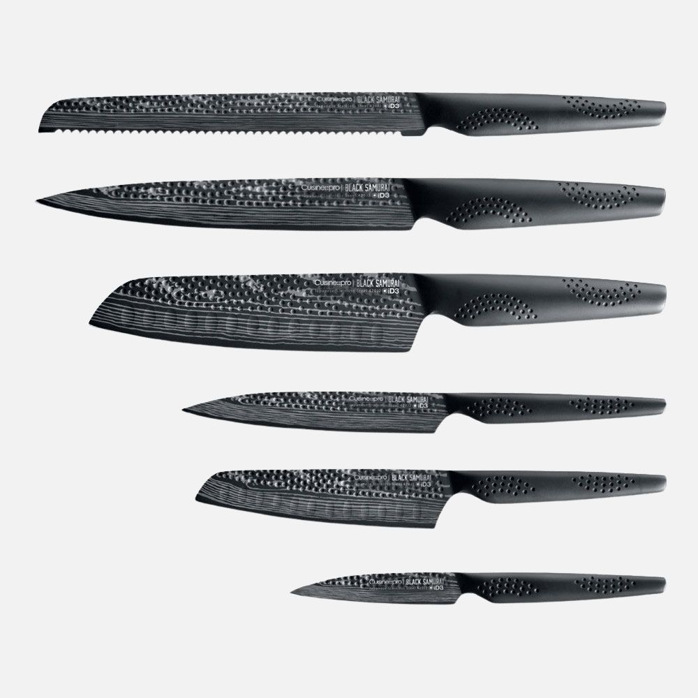 iD3 Black Samurai Gozen Knife Block 7-Piece