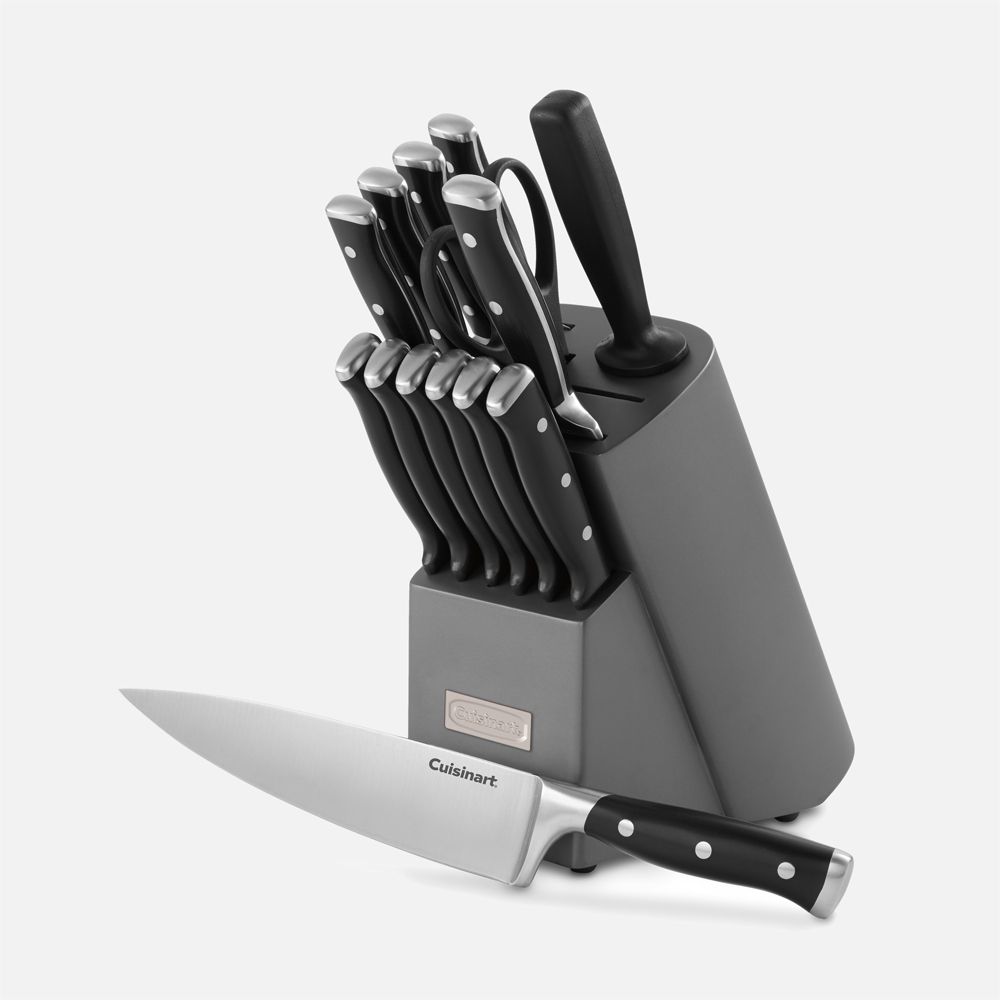 Cuisinart Triple Stainless Steel Rivet Knife Block Set, 15 Pieces