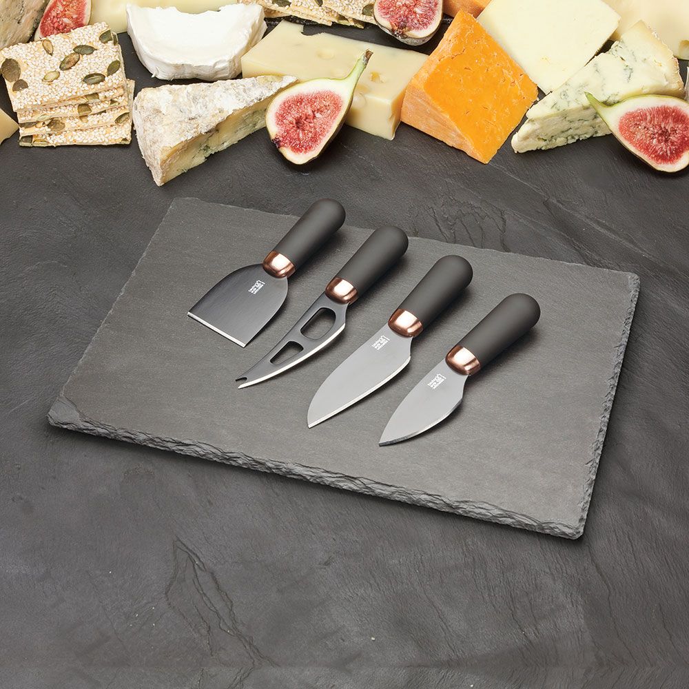 Set of 4 Brooklyn Taylor's Eye Witness Copper Cheese Knife by David