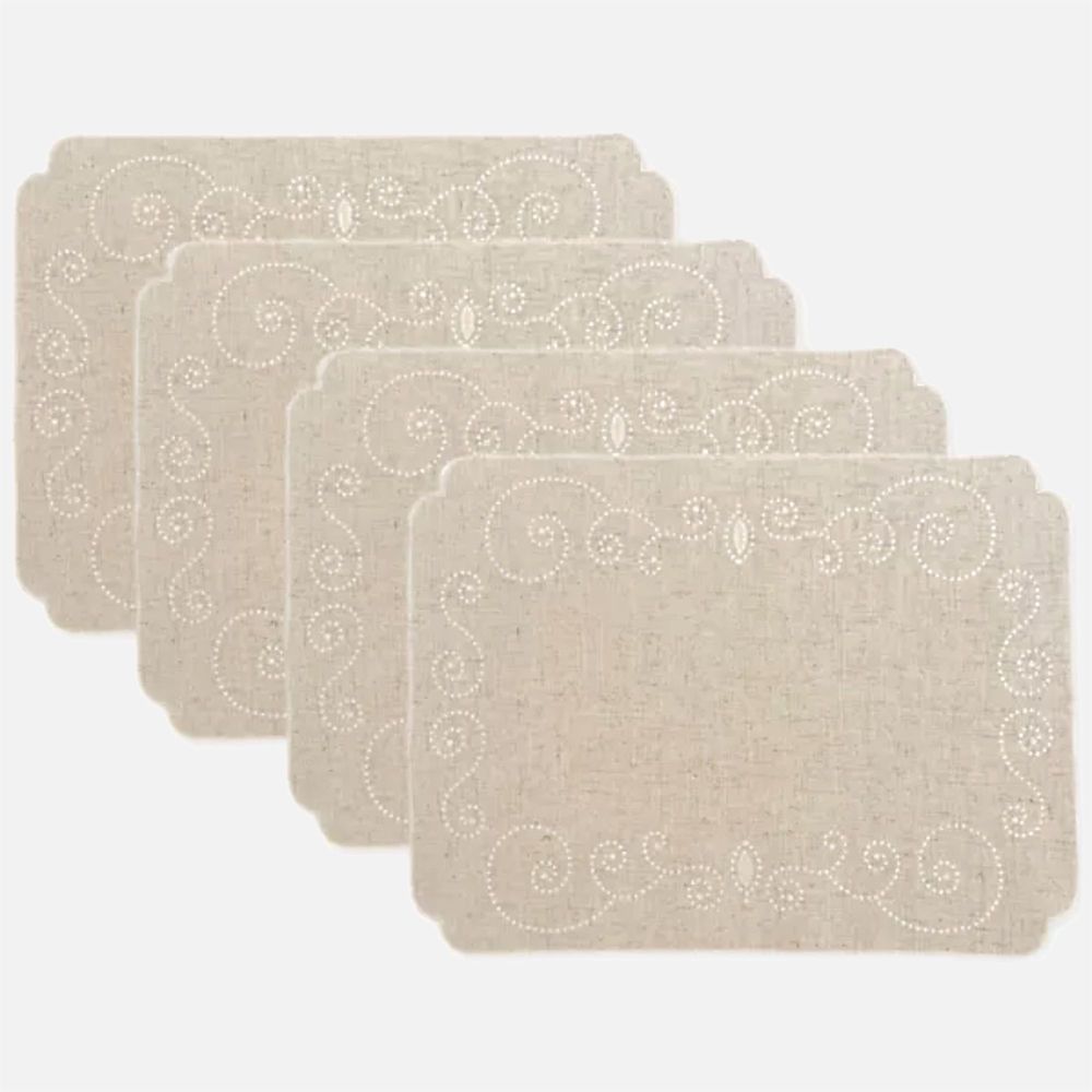 Lenox French Pearl Napperon rectangle, Ensemble de 4