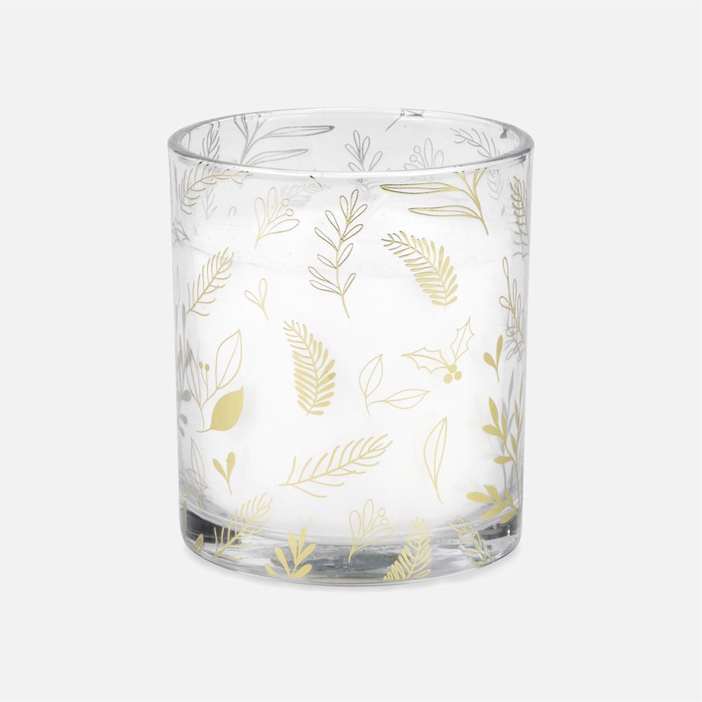 Scented  Glass Candle Gold Foliage - Small