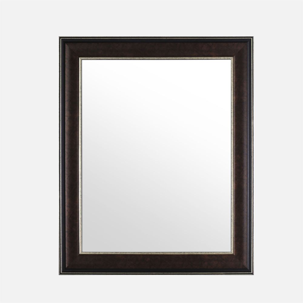 Mirror with Frame - Brown, 24" x 30"