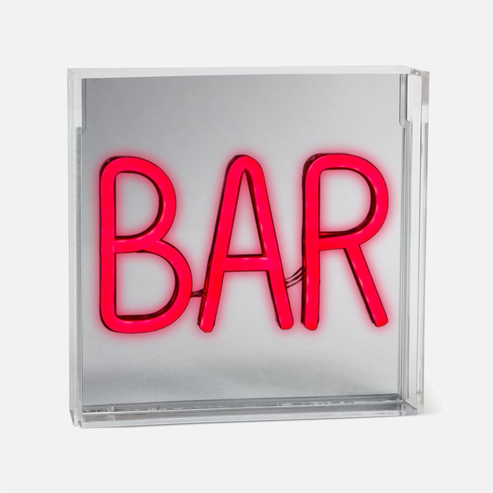 Enseigne Neon LED BAR Rouge, 7 po