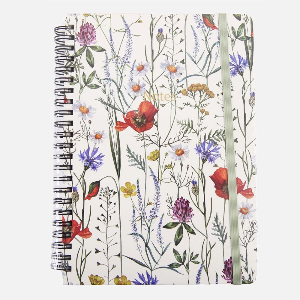 Hardcover Notebook Wild Flowers - 80 Sheets