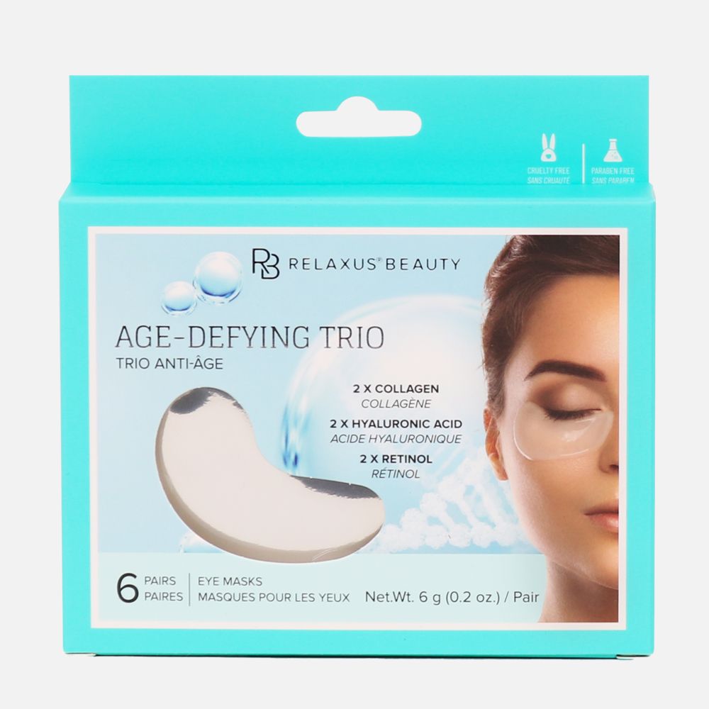Relaxus Beauty Masques hydrogel anti-âge pour les yeux, 6 paires
