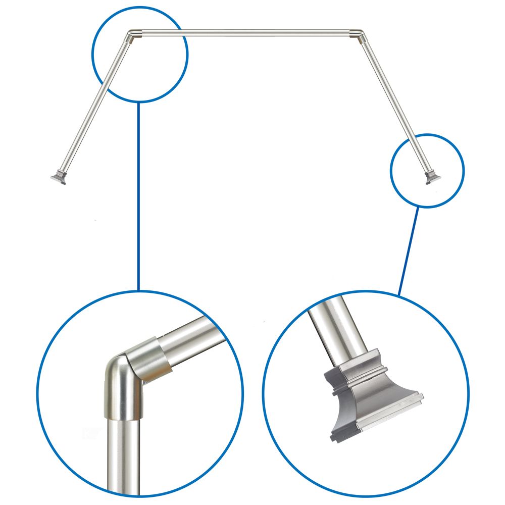 Versailles Bay Window Rod - Stainless