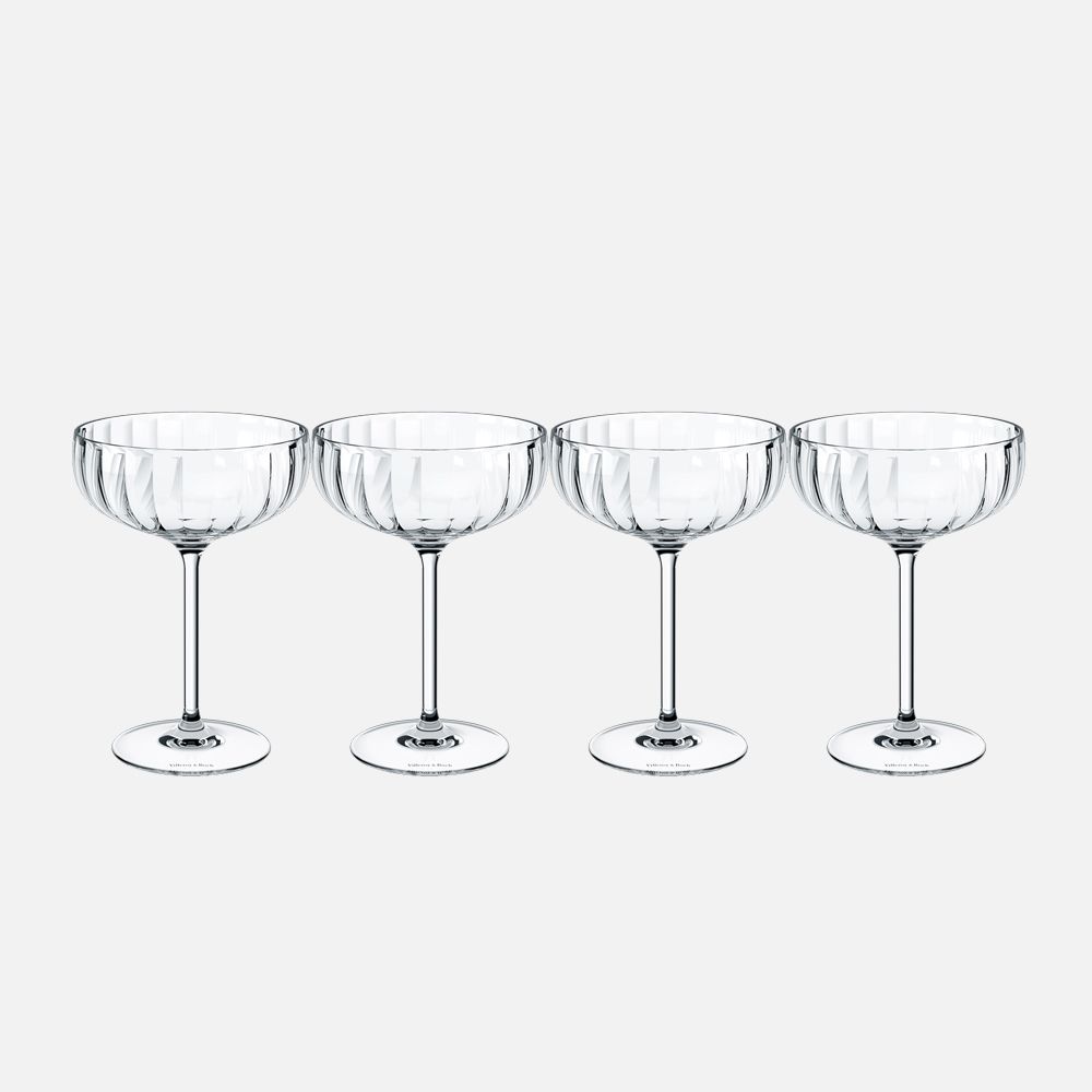 Villeroy & Boch Rose Garden Coupes à champagne, ensemble de 4