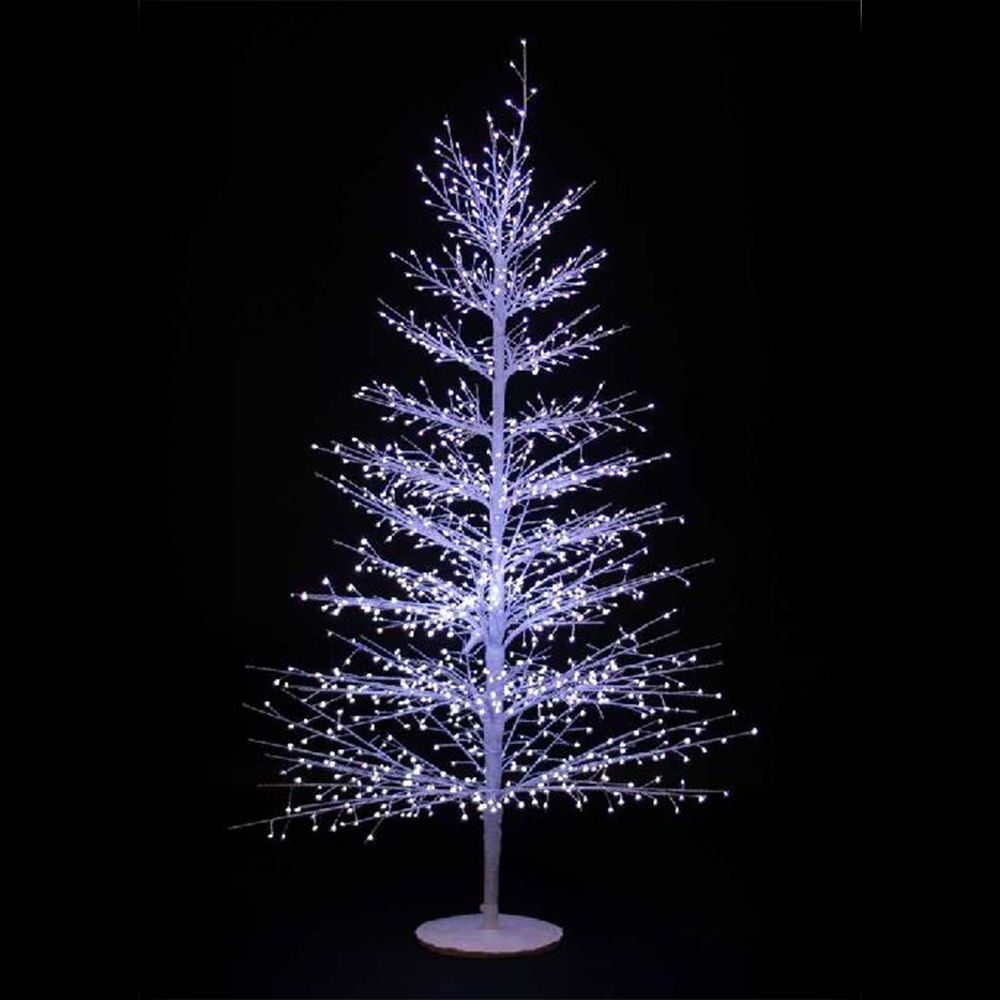 Christmas Tree with Lights - White