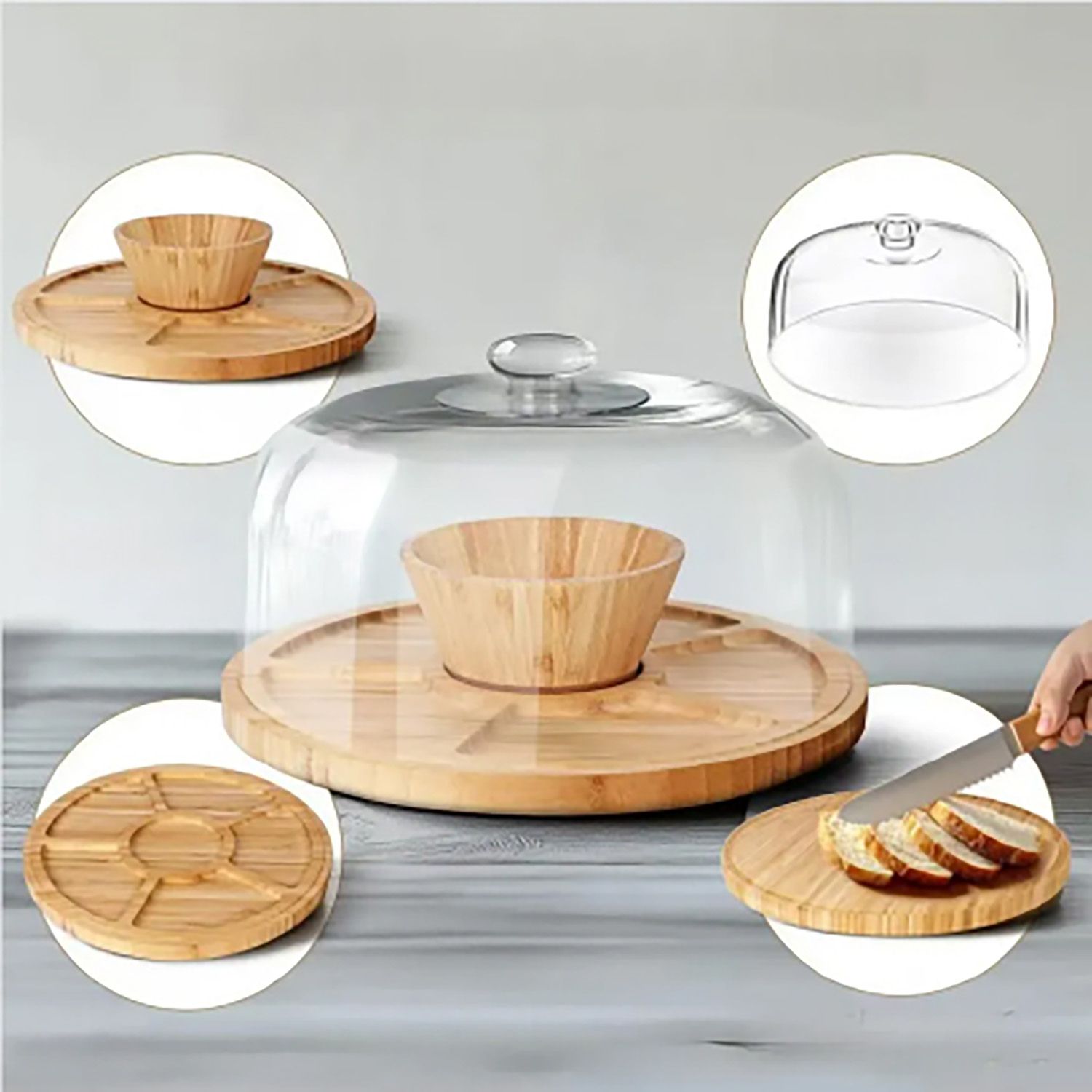 Veraroma™ Wood Serving Tray with Cover