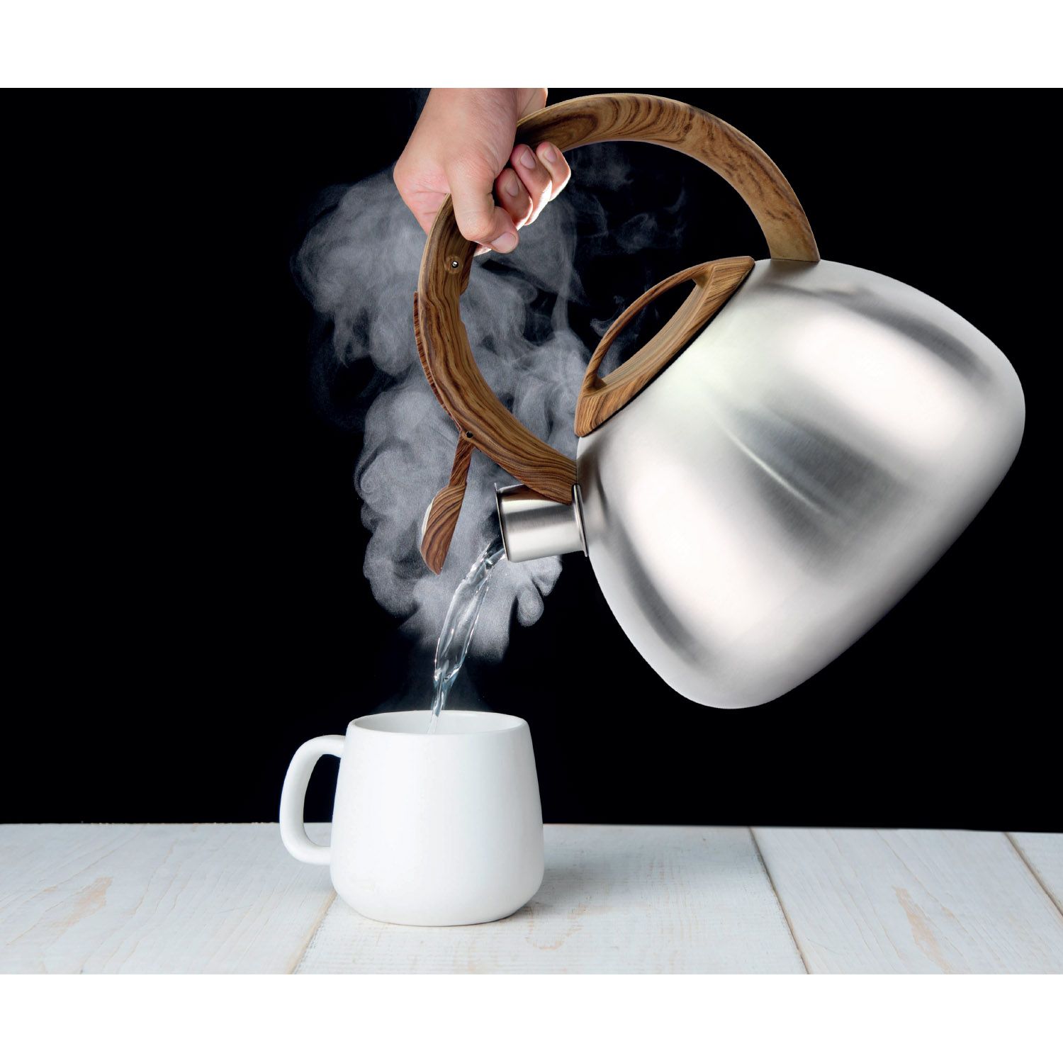 Bouilloire à thé en acier inoxydable avec infuseur amovible - 800 ml