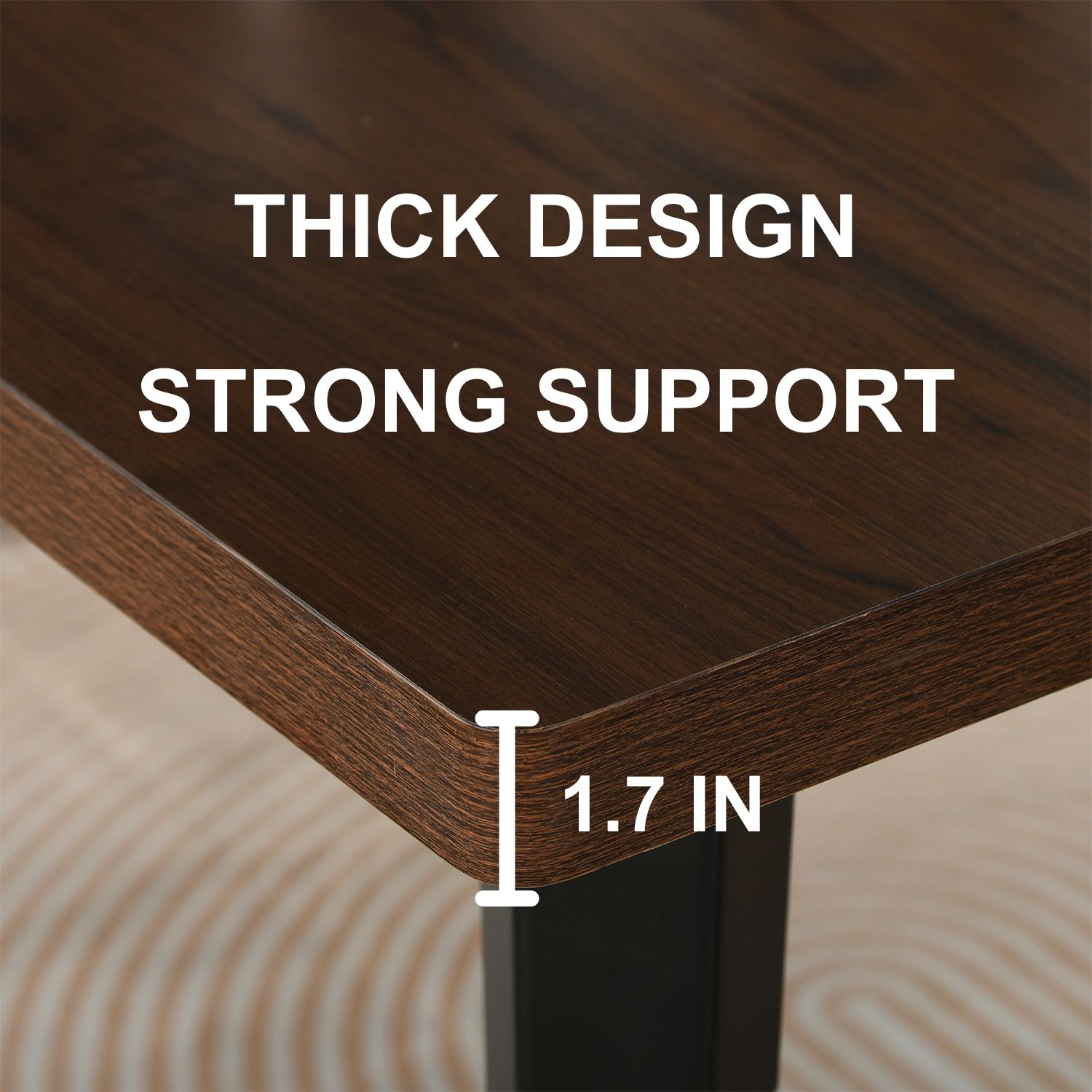 Maison Classique Modern 5-Piece Dining Set With Dark Brown Table and Chairs